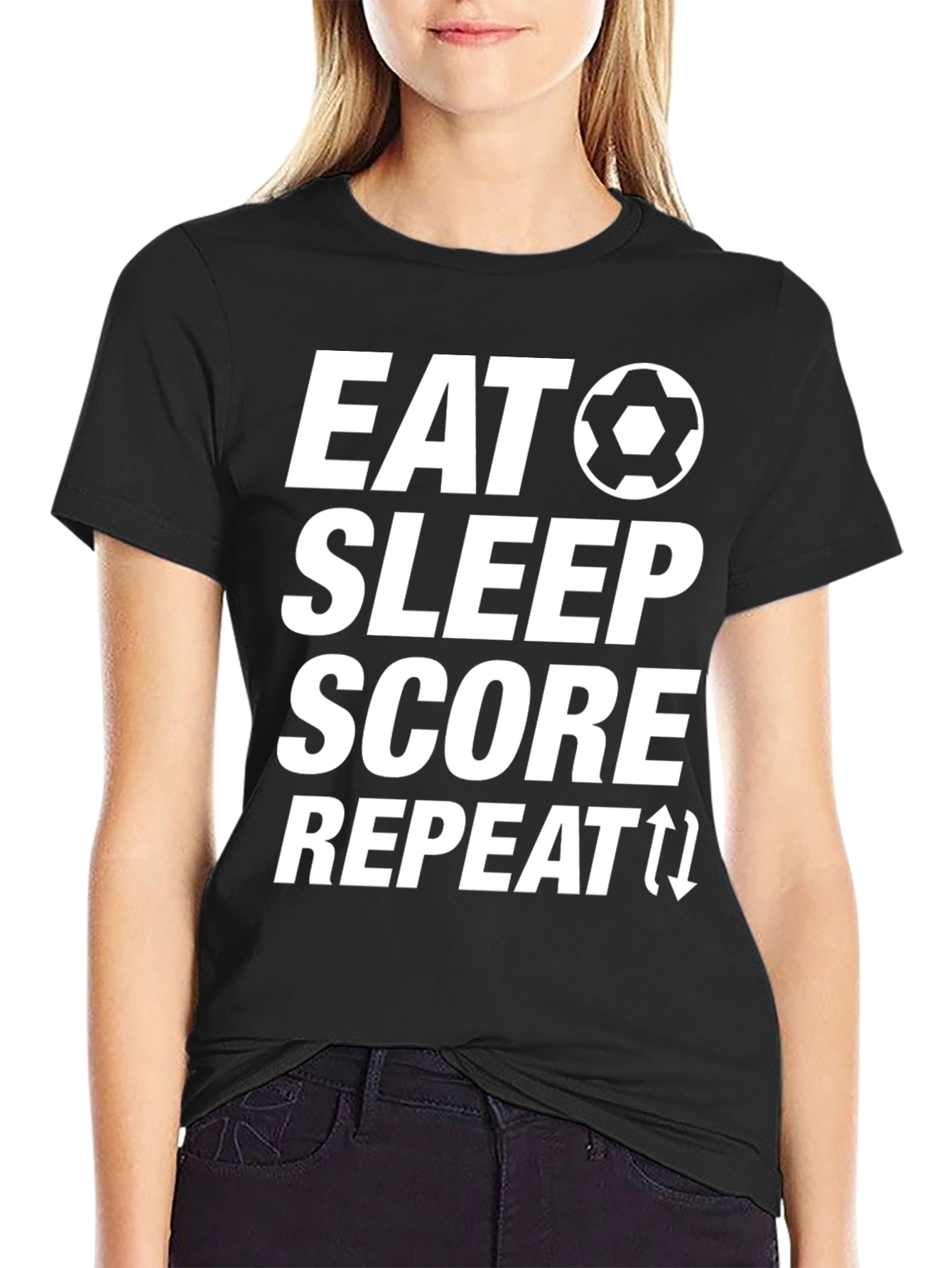 Eat Sleep Score Repeat T-Shirt