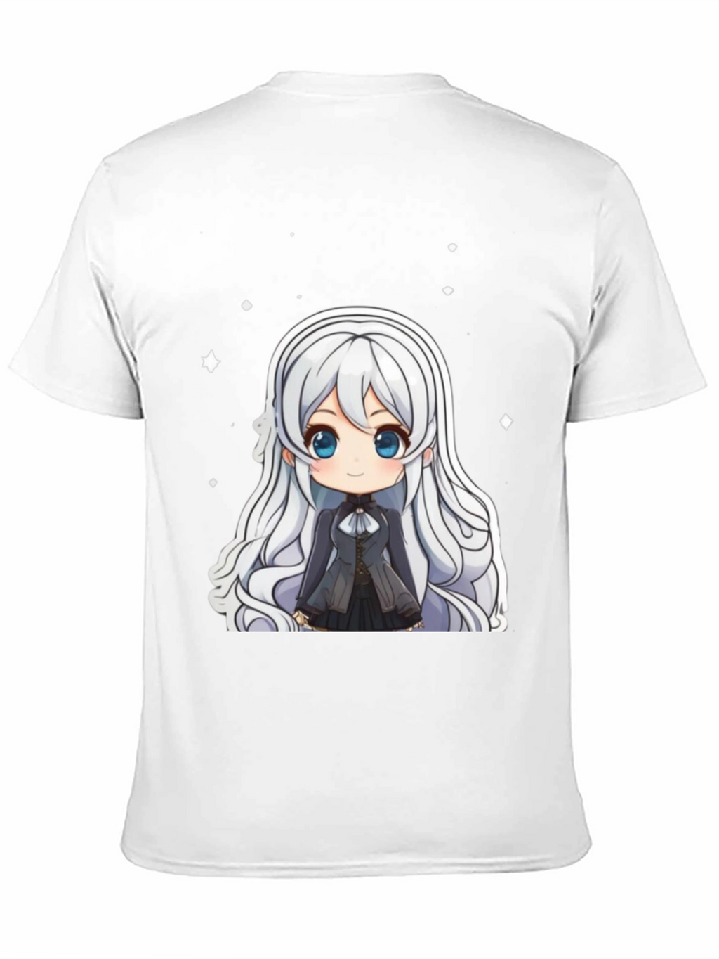 Anime Chibi Girl Black T-Shirt