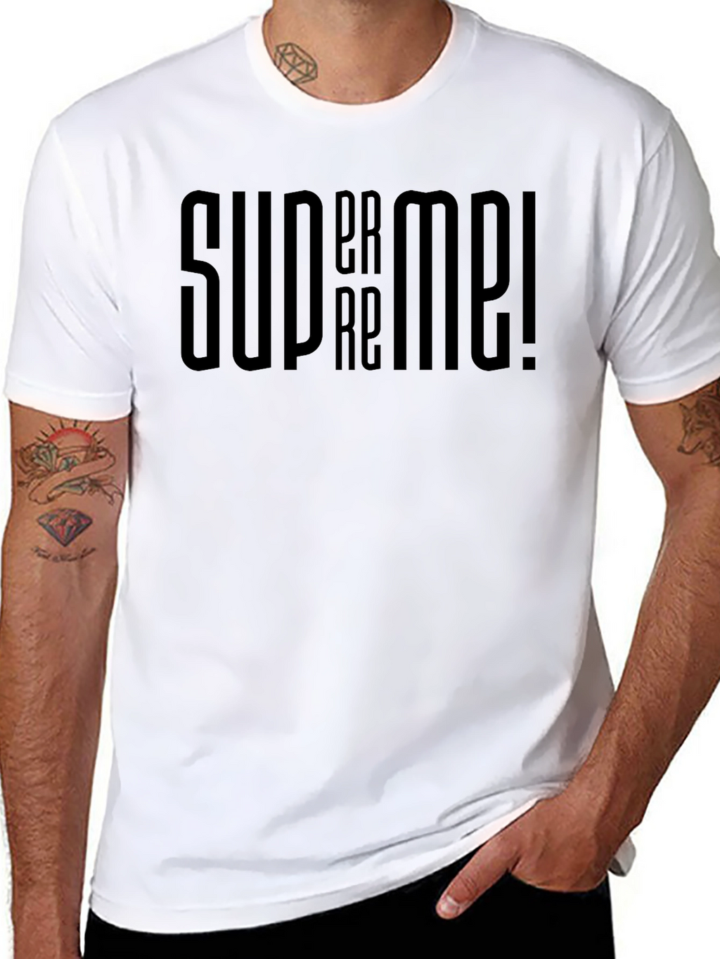 Supreme Style Black Graphic Tee