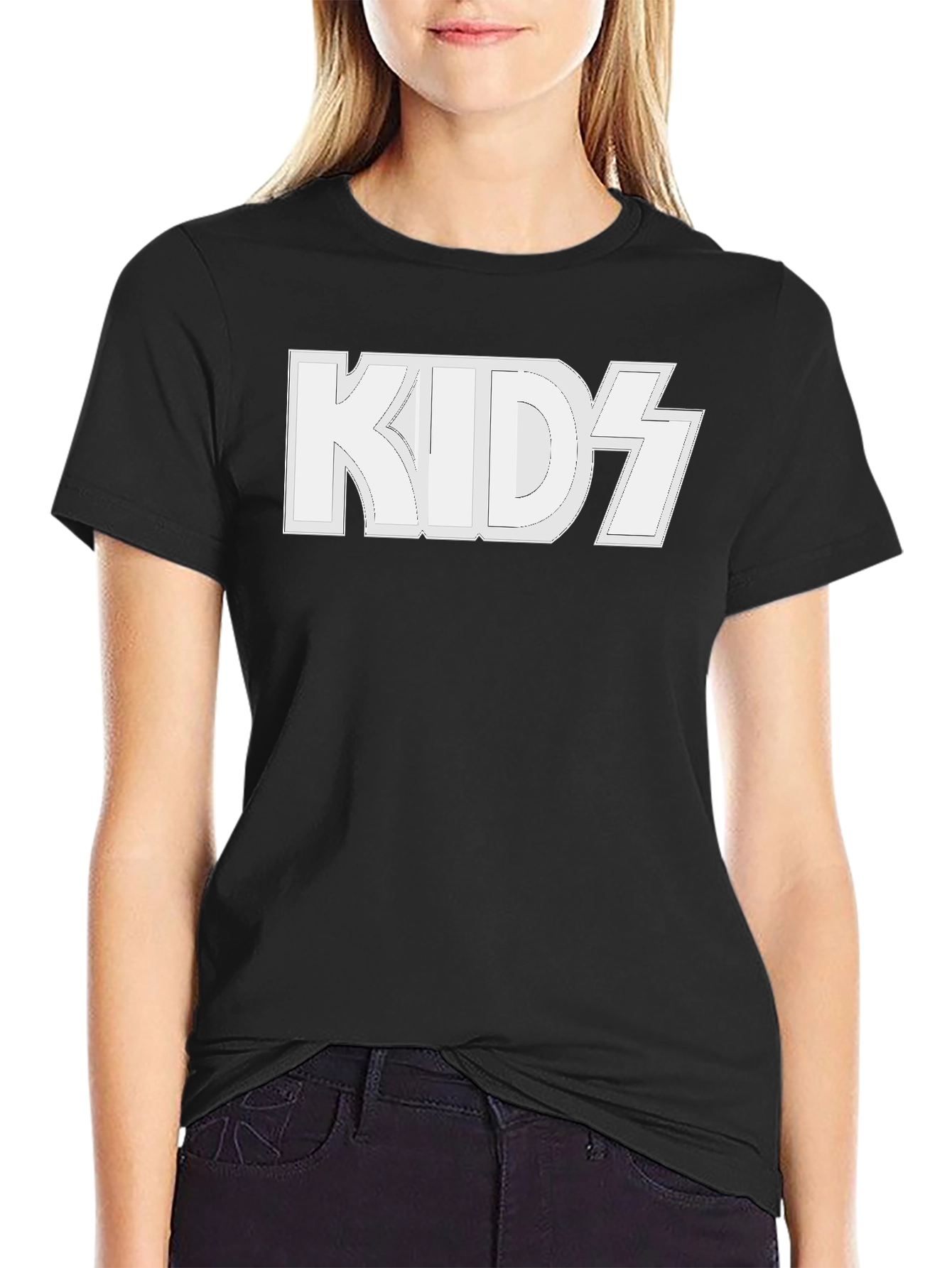 KIDZ Black Graphic Tee - Rock Band Inspired T-Shirt