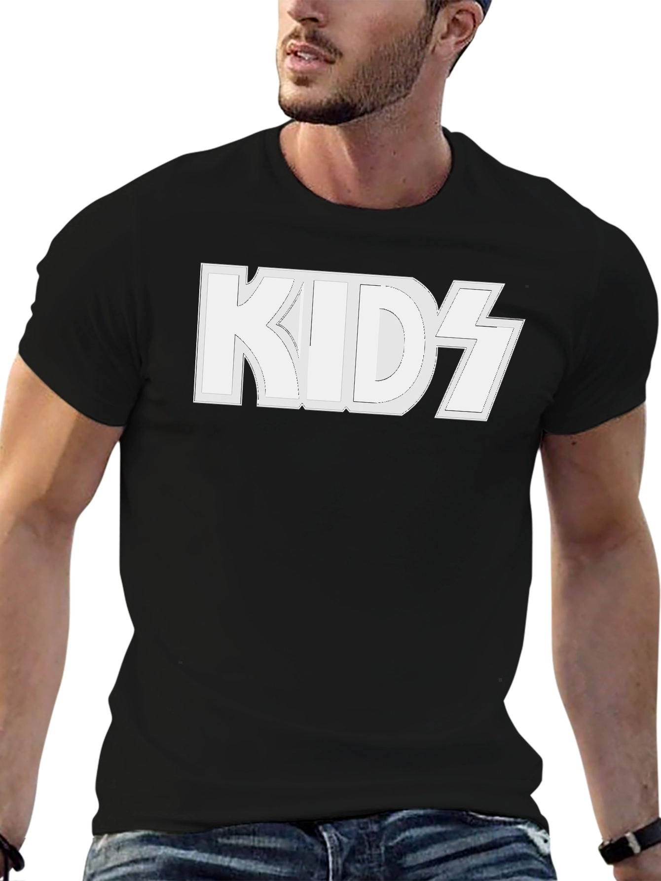 KIDZ Black Graphic Tee - Rock Band Inspired T-Shirt
