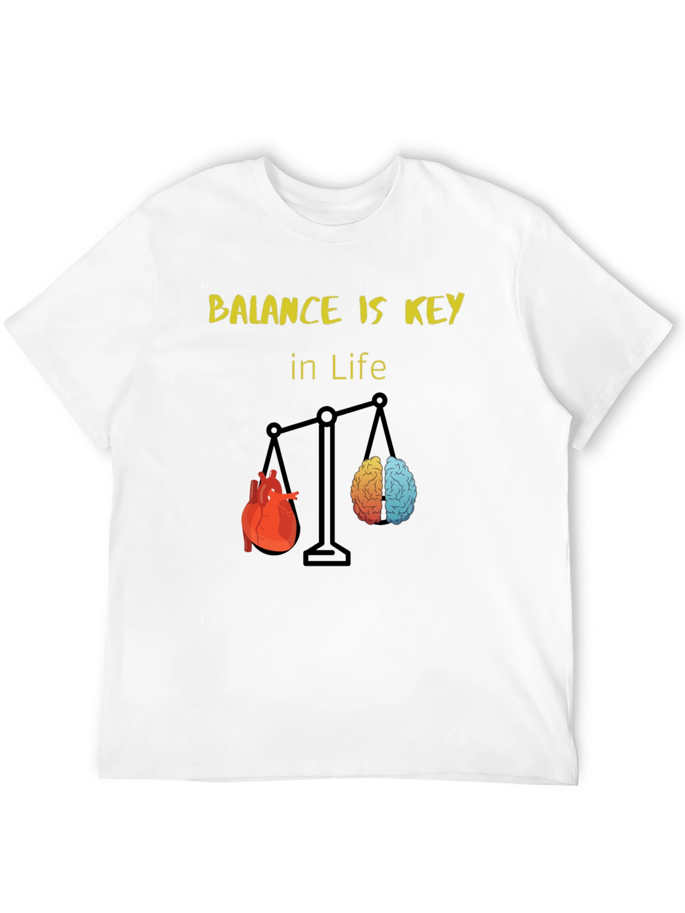 Balance is Key T-Shirt - Heart and Brain