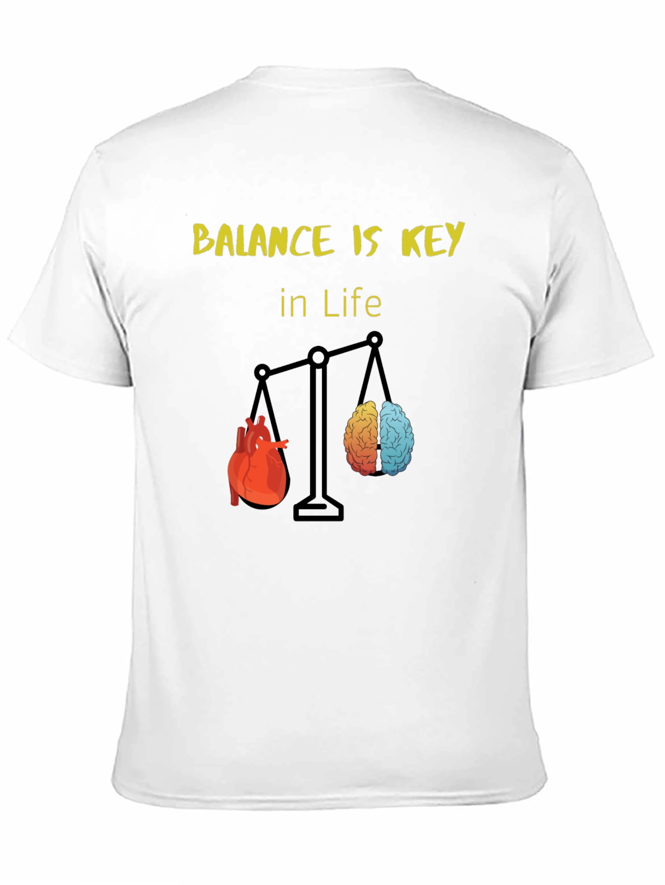 Balance is Key T-Shirt - Heart and Brain