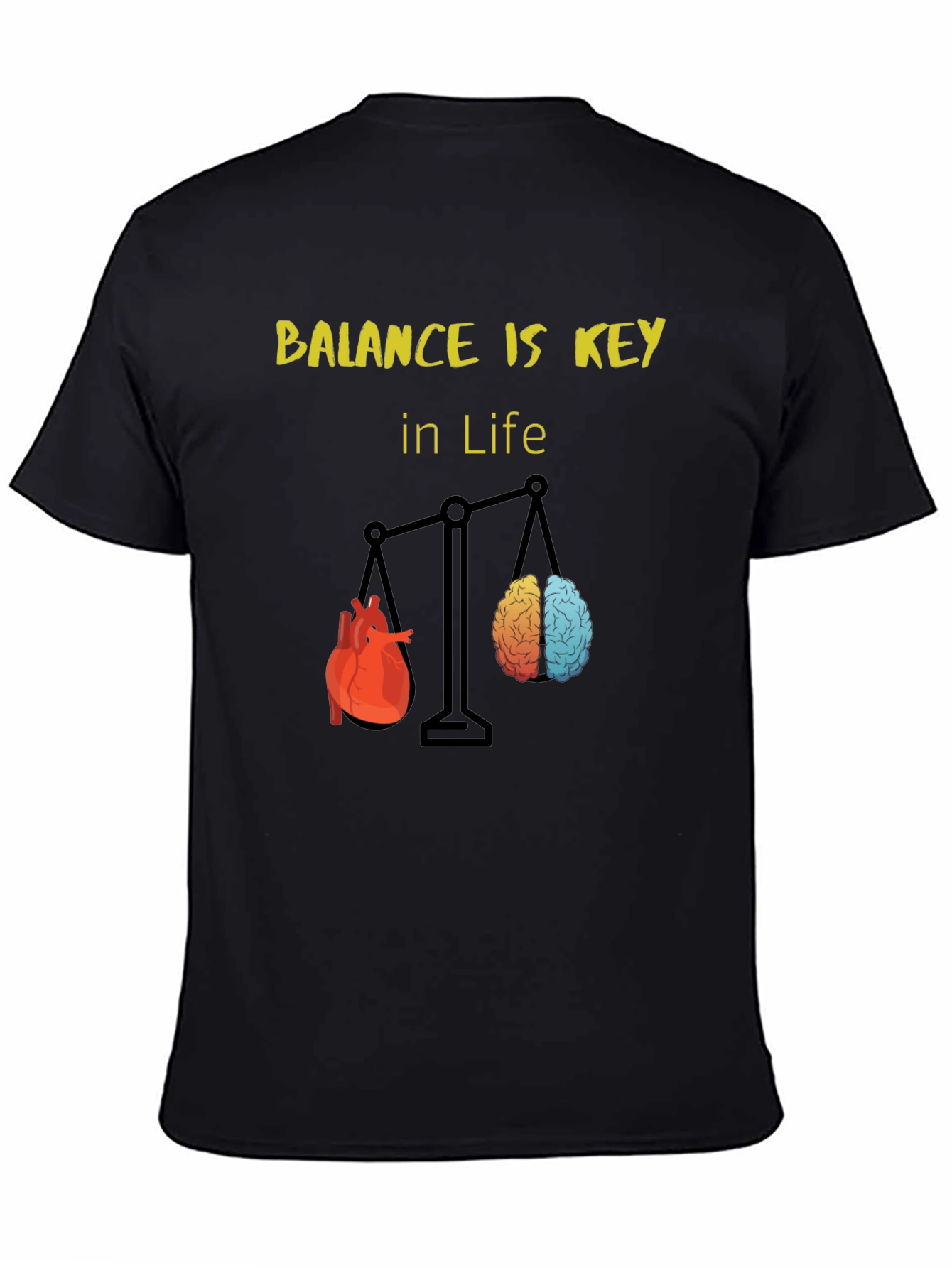 Balance is Key T-Shirt - Heart and Brain