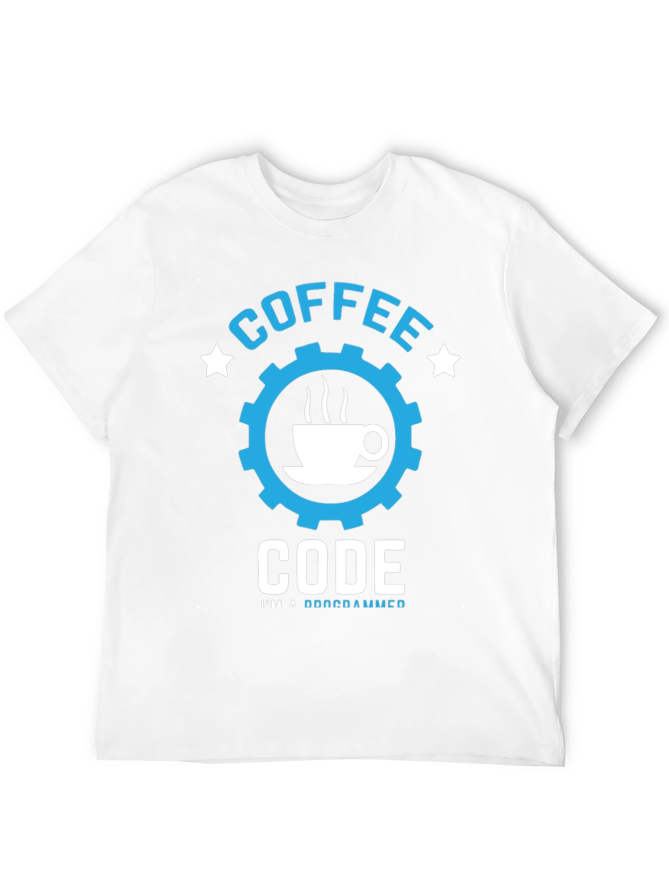 Coffee Code Programmer T-Shirt - Black Cotton Tee
