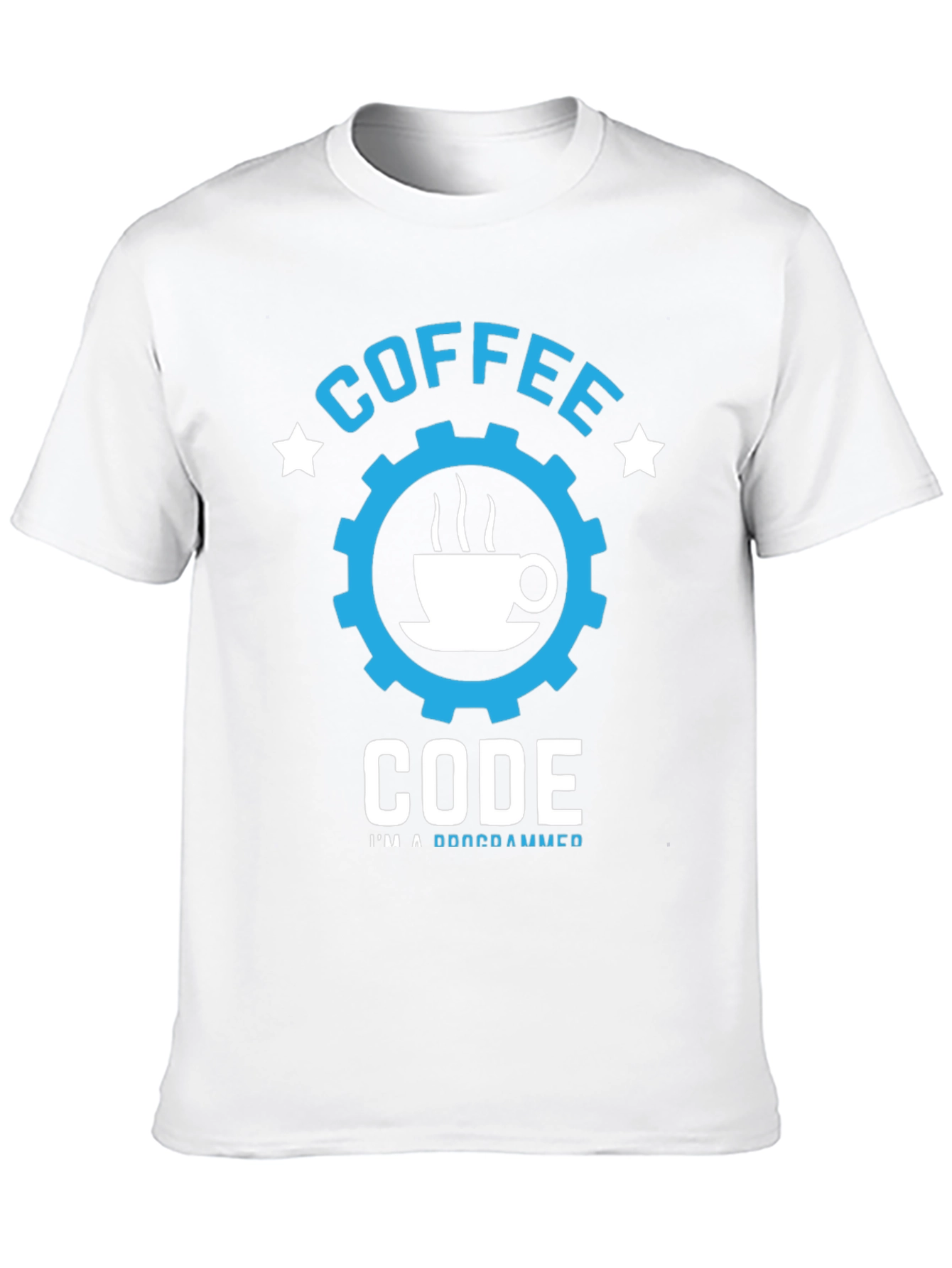 Coffee Code Programmer T-Shirt - Black Cotton Tee