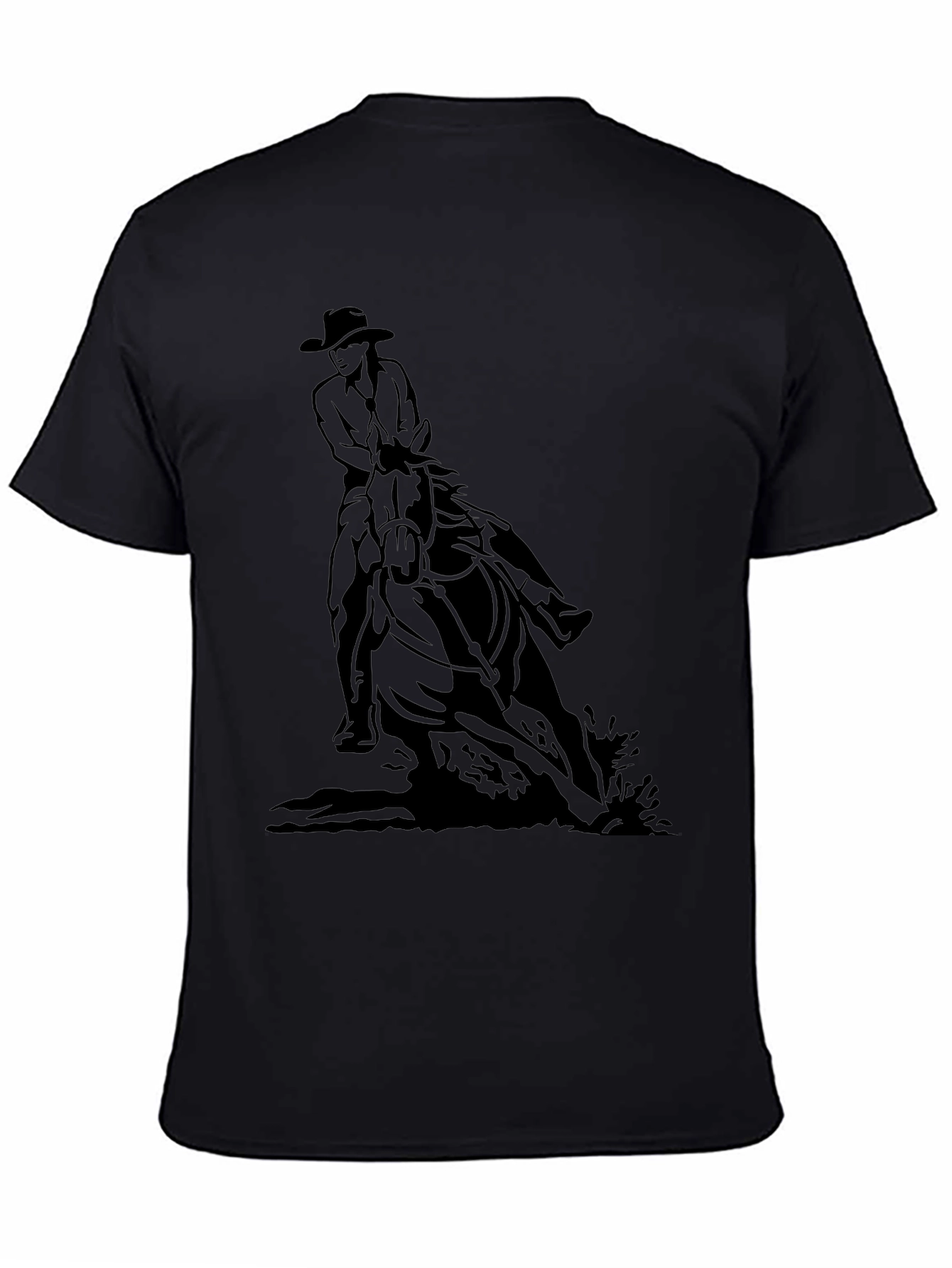 Cowboy Horse Black T-Shirt