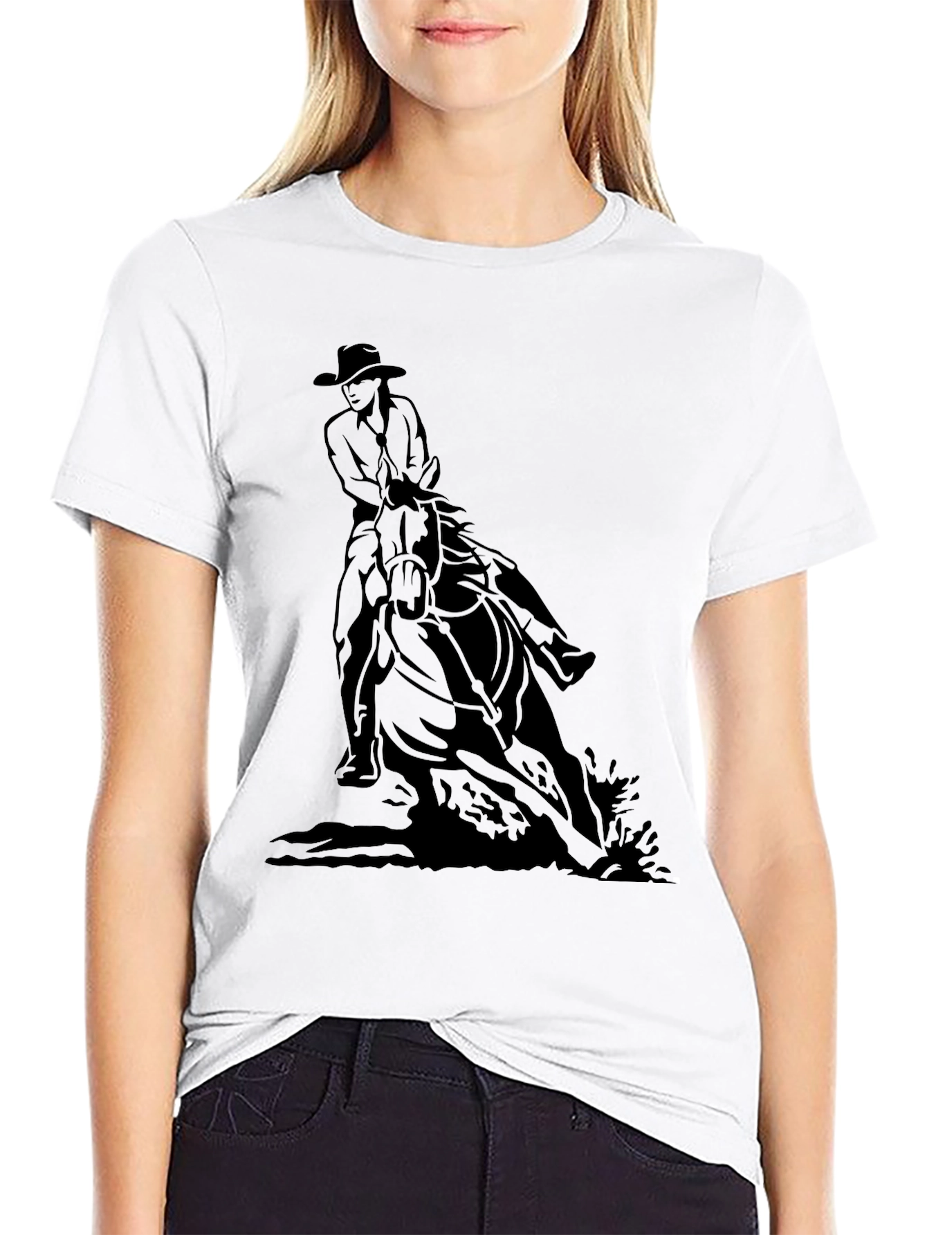 Cowboy Horse Black T-Shirt