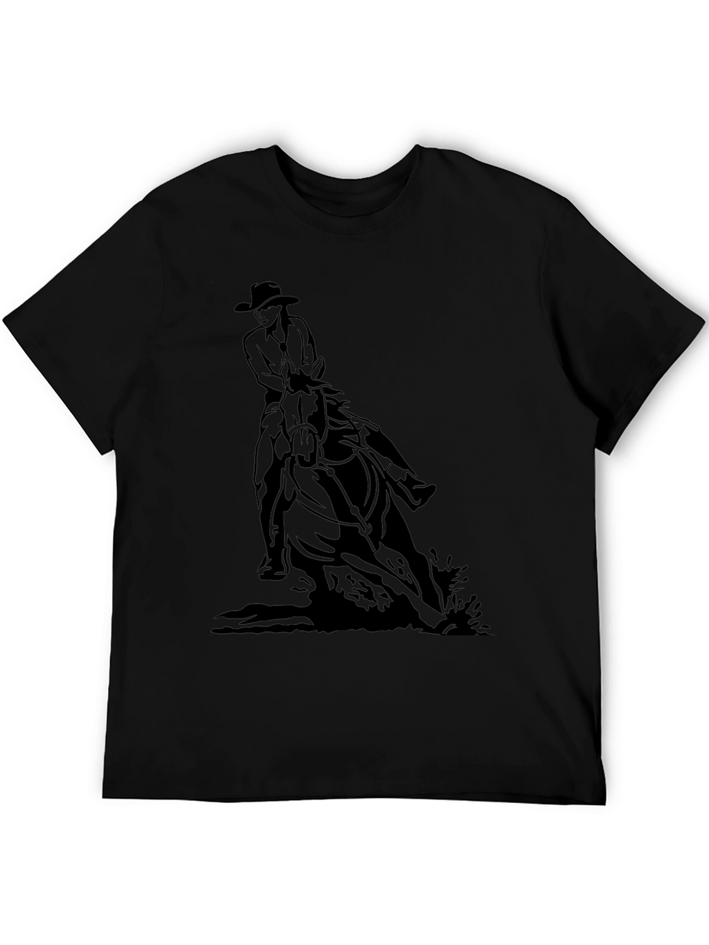 Cowboy Horse Black T-Shirt