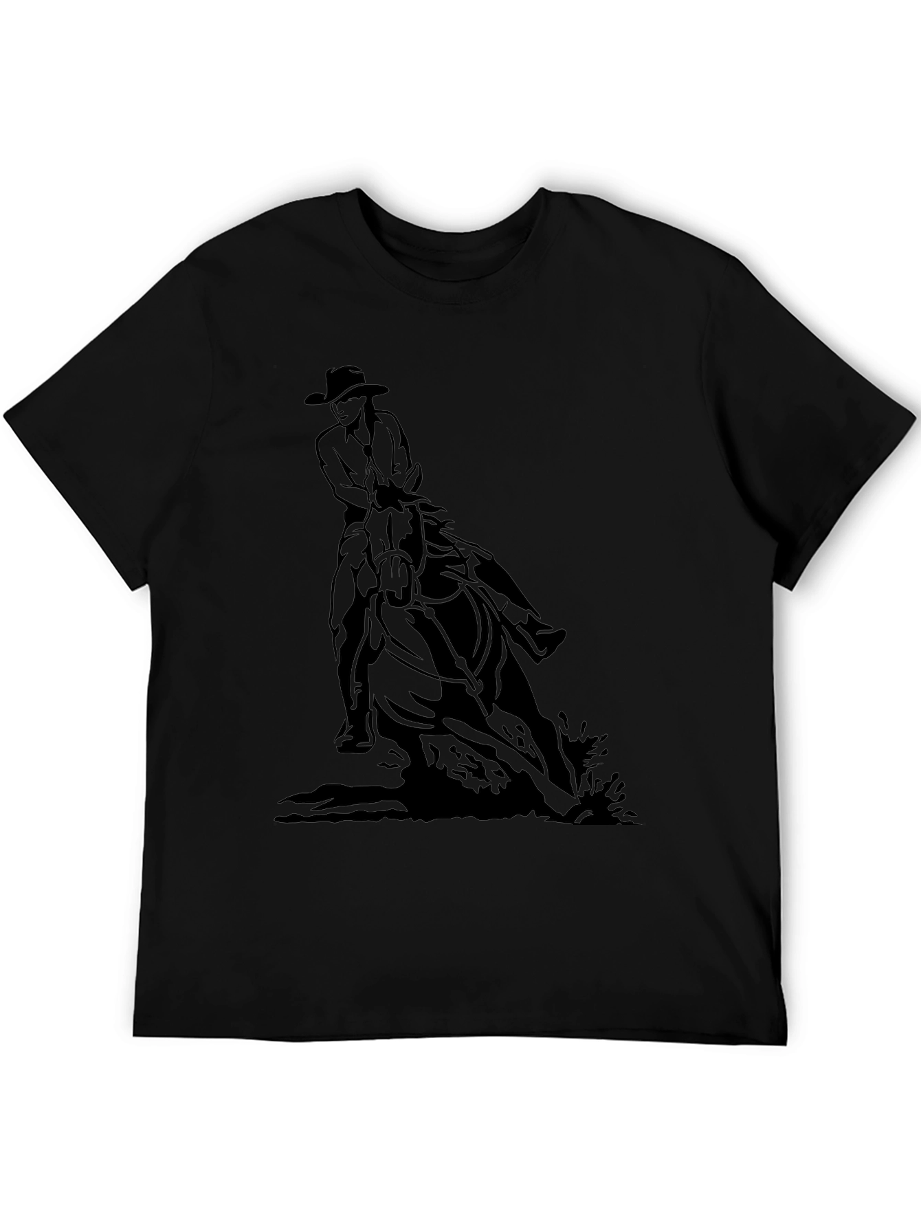 Cowboy Horse Black T-Shirt