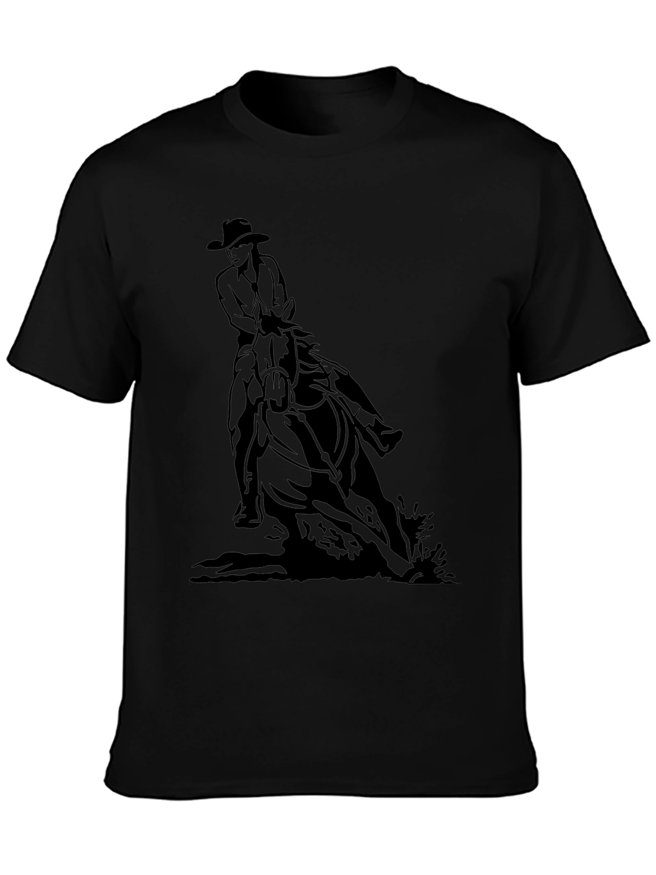 Cowboy Horse Black T-Shirt