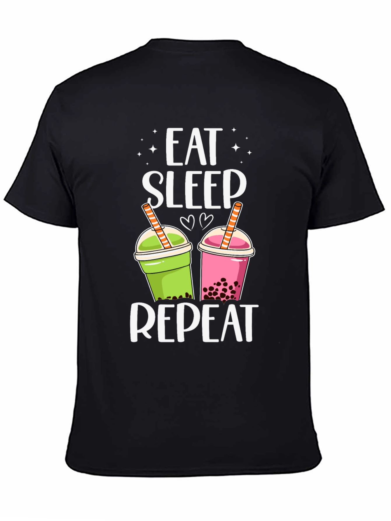 Eat Sleep Repeat Boba Bubble Tea Graphic T-Shirt