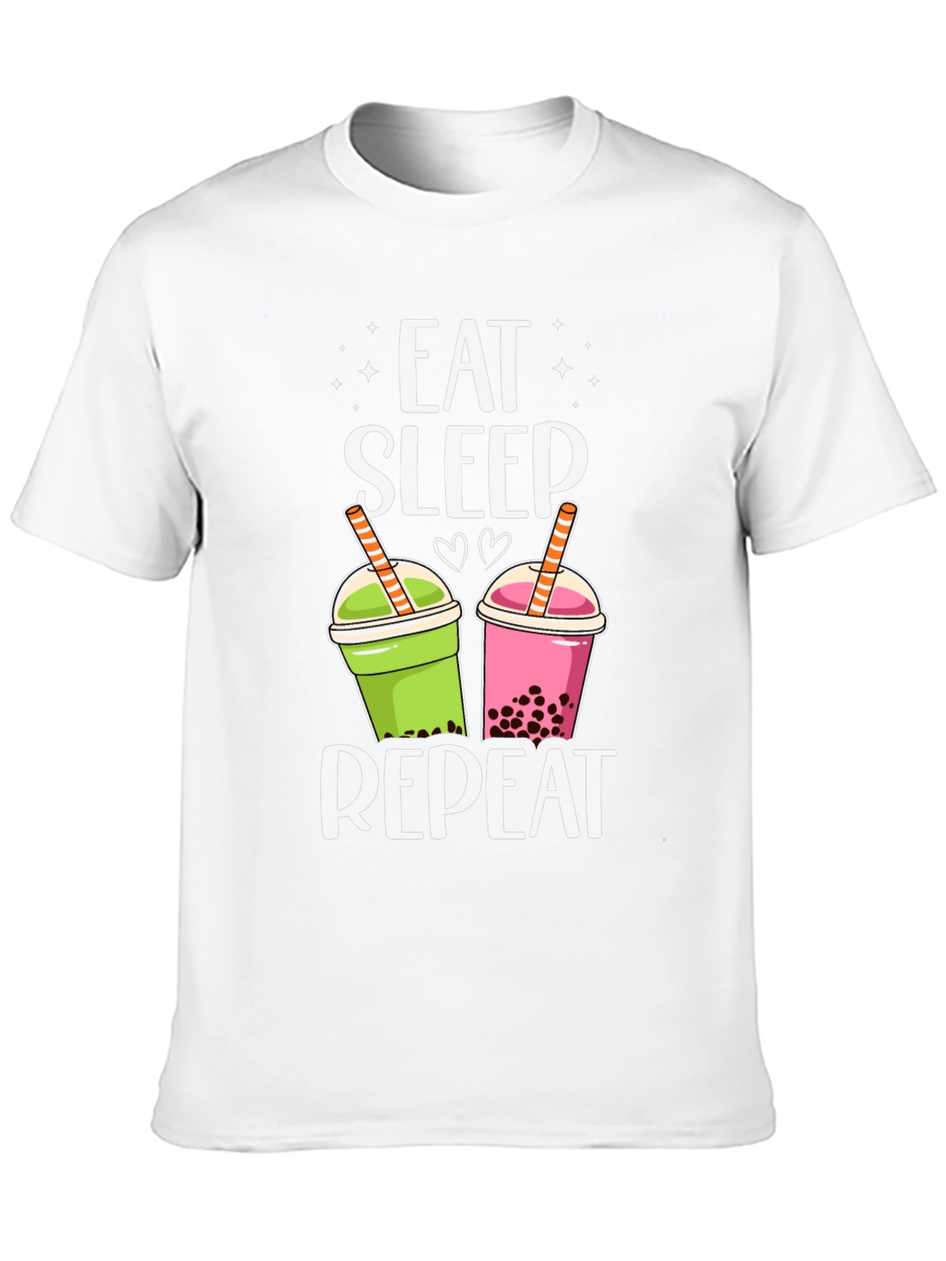 Eat Sleep Repeat Boba Bubble Tea Graphic T-Shirt