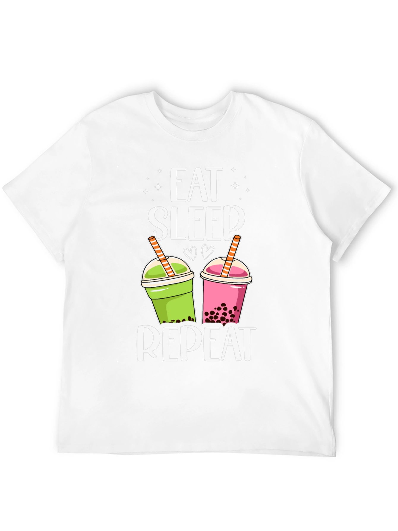 Eat Sleep Repeat Boba Bubble Tea Graphic T-Shirt