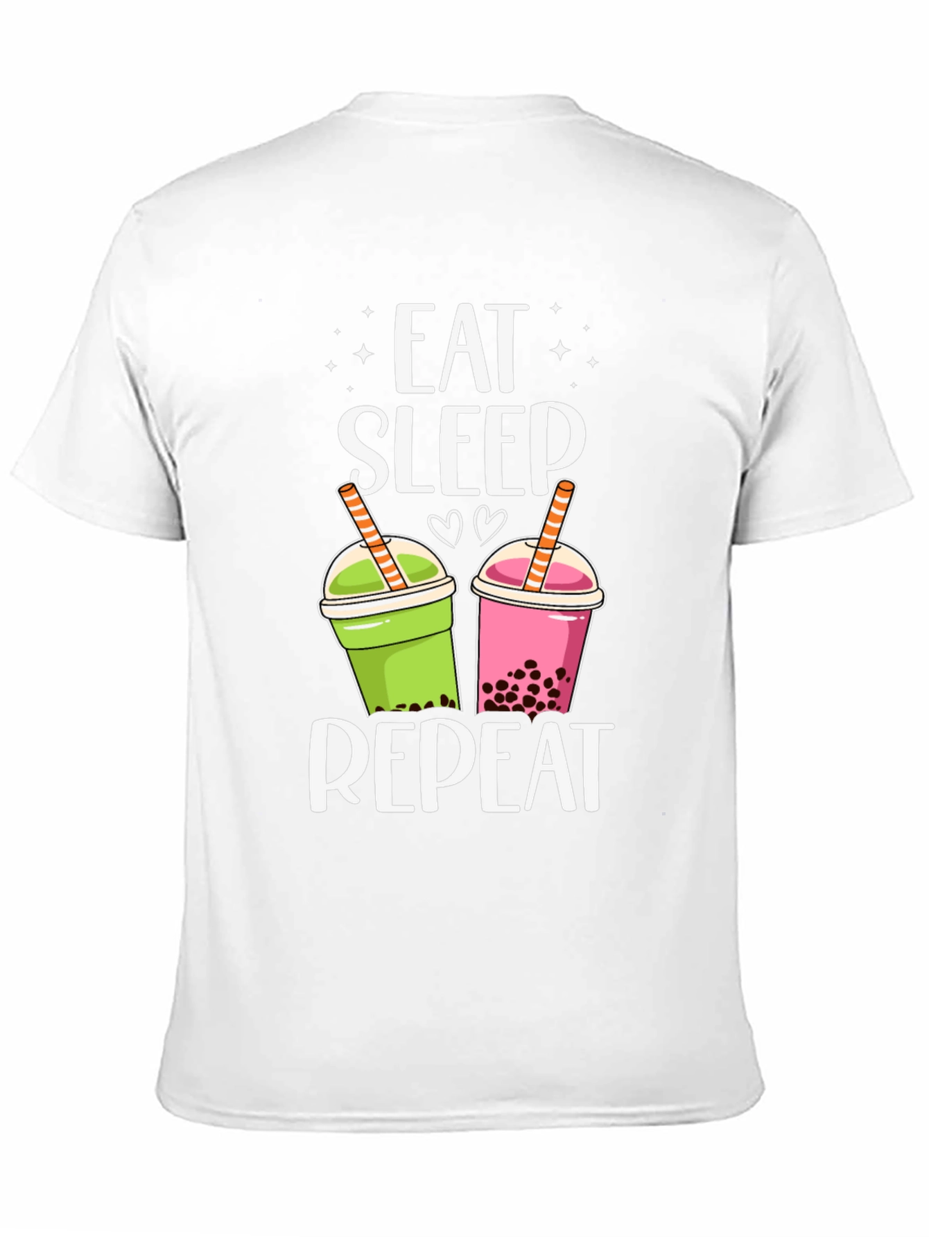 Eat Sleep Repeat Boba Bubble Tea Graphic T-Shirt