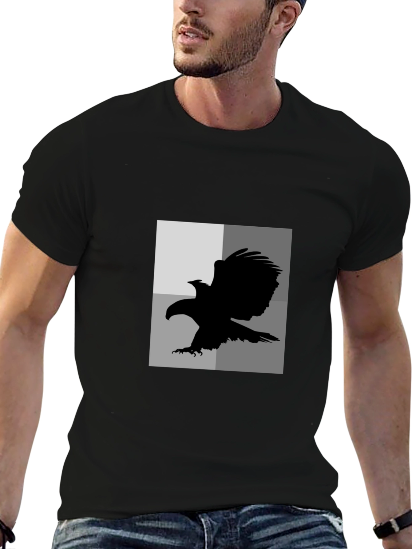 Black Eagle Graphic Tee - Mens Casual T-Shirt