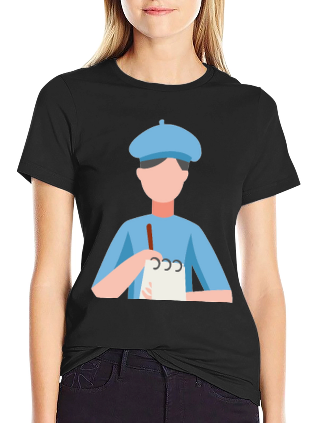 Artist Graphic Tee - Black Cotton T-Shirt