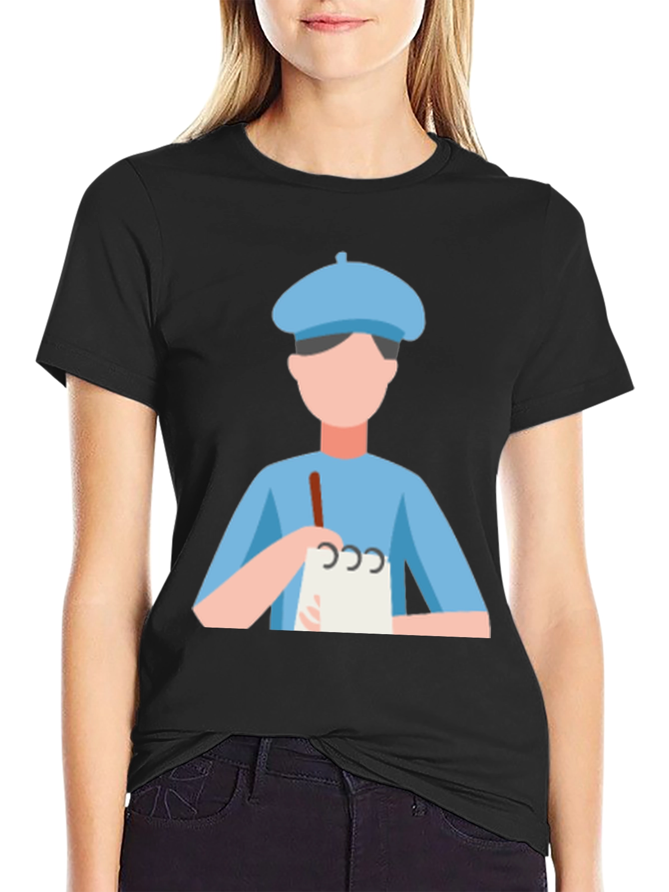 Artist Graphic Tee - Black Cotton T-Shirt