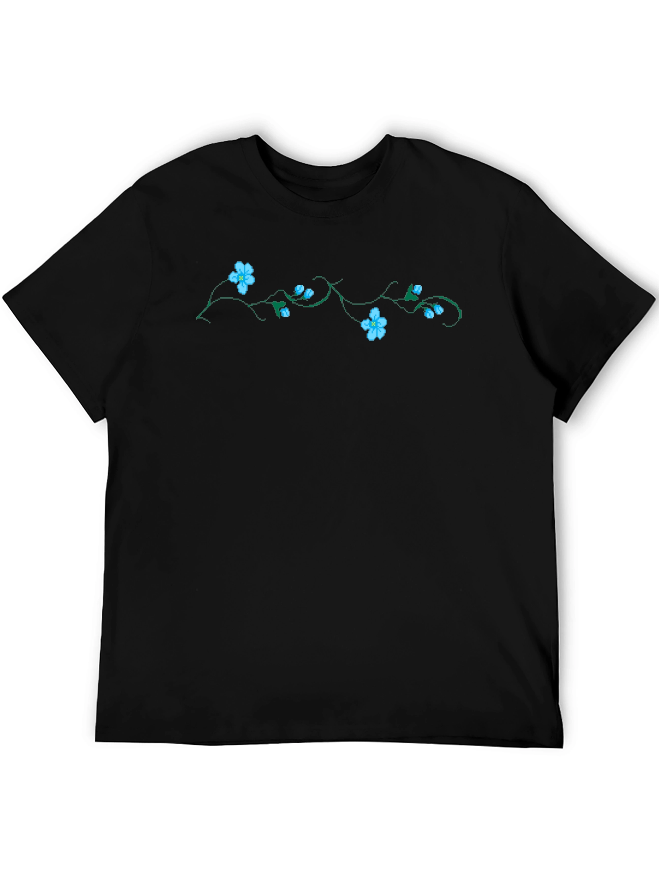 Floral Vine Black T-Shirt