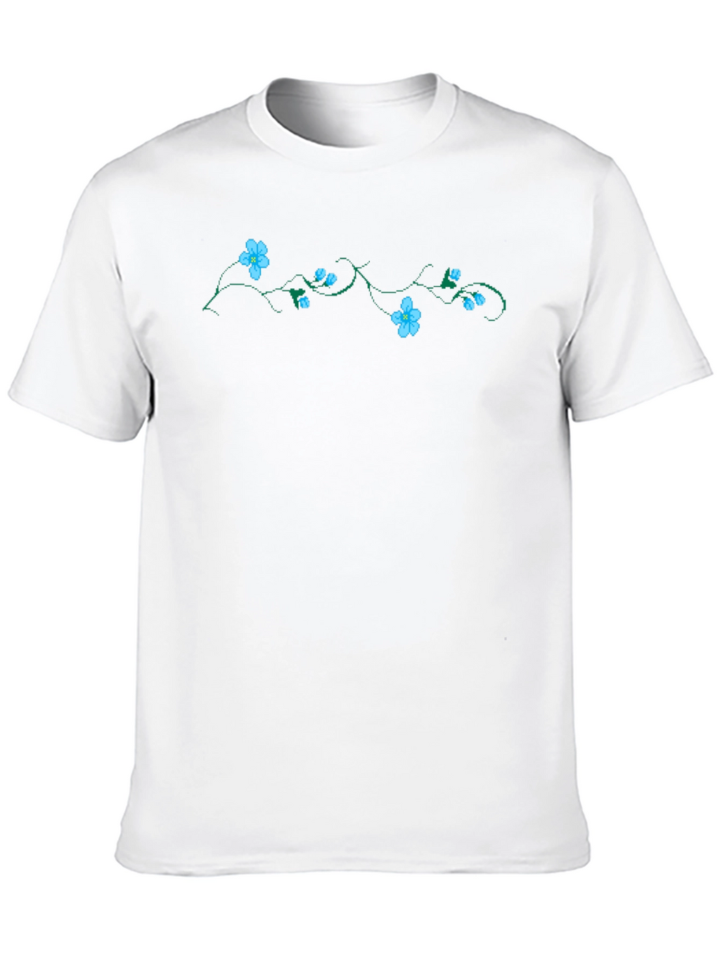 Floral Vine Black T-Shirt