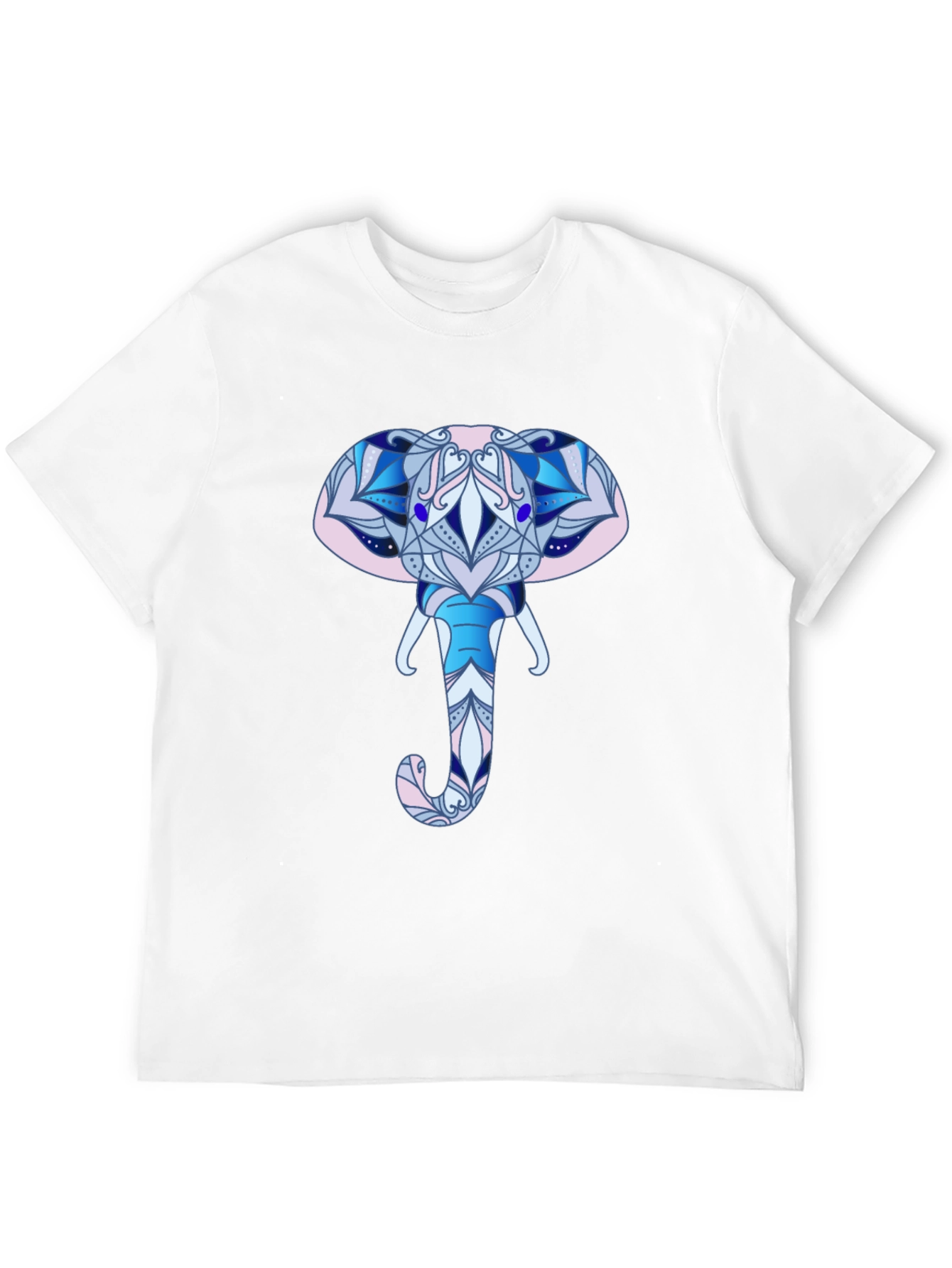 Elephant Mandala Graphic T-Shirt - Black