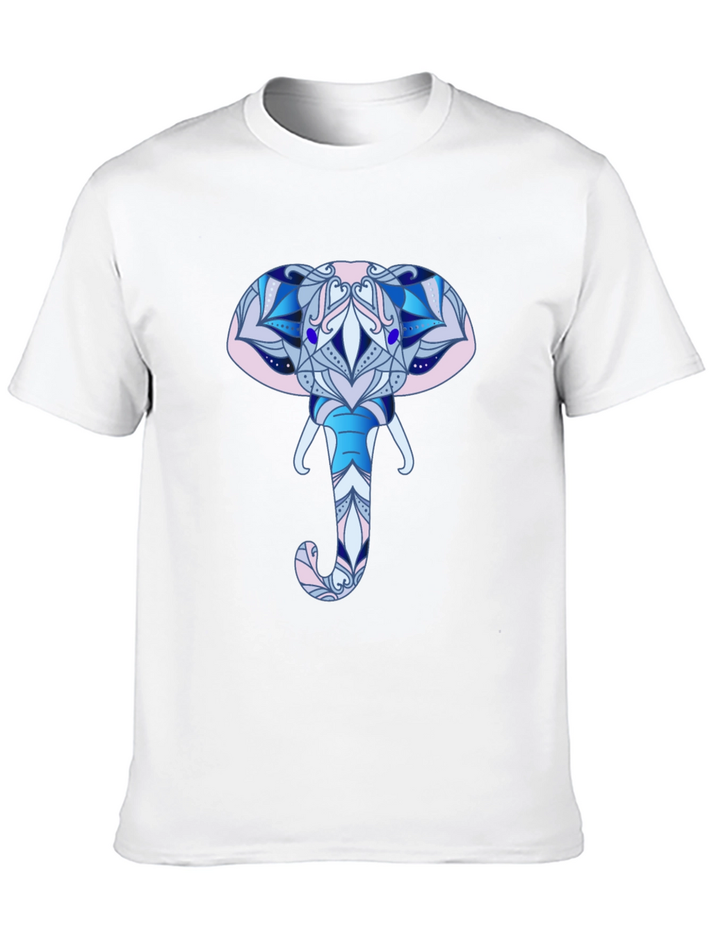 Elephant Mandala Graphic T-Shirt - Black