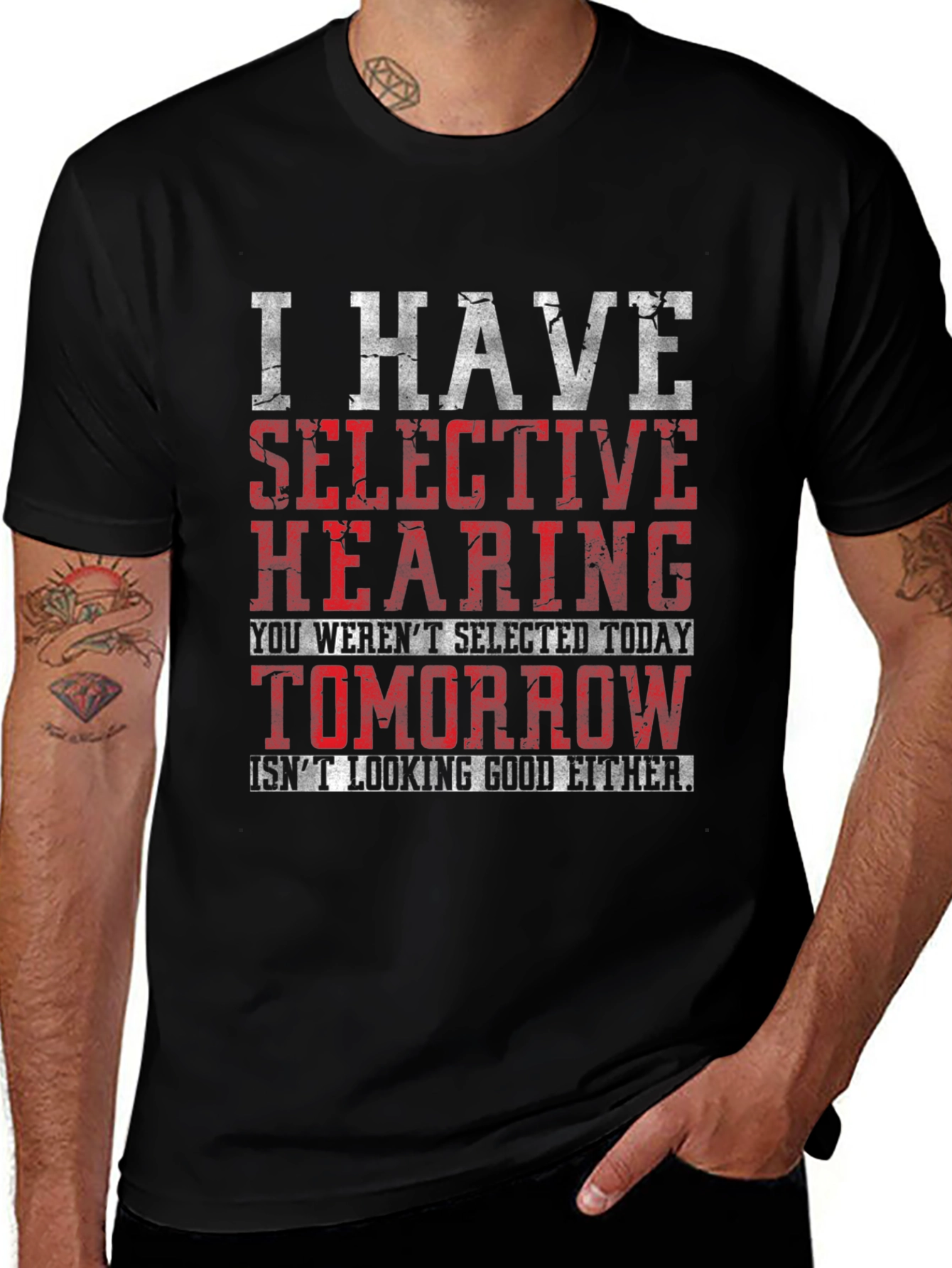 Selective Hearing Graphic T-Shirt