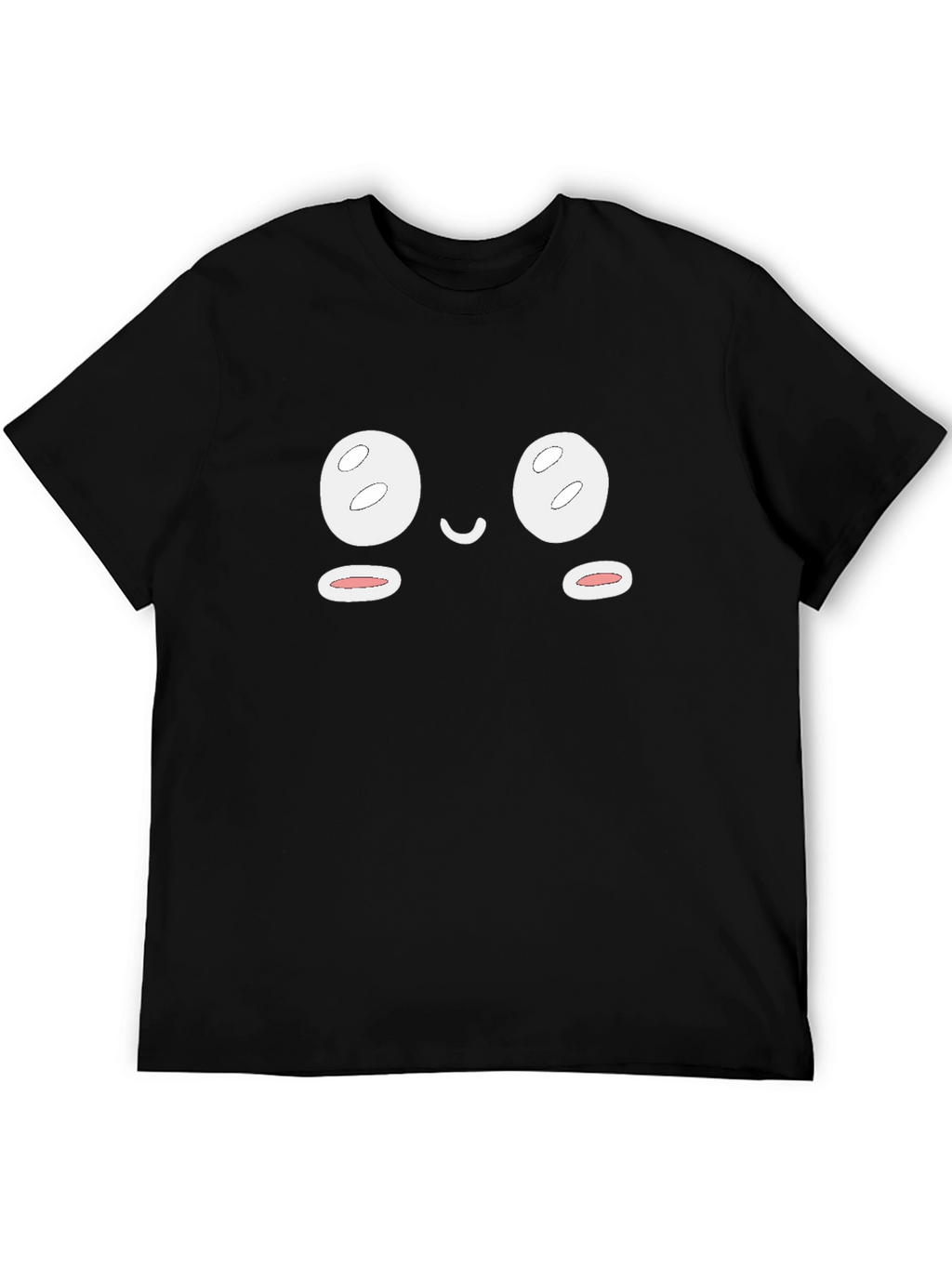 Cute Face Graphic Black T-Shirt