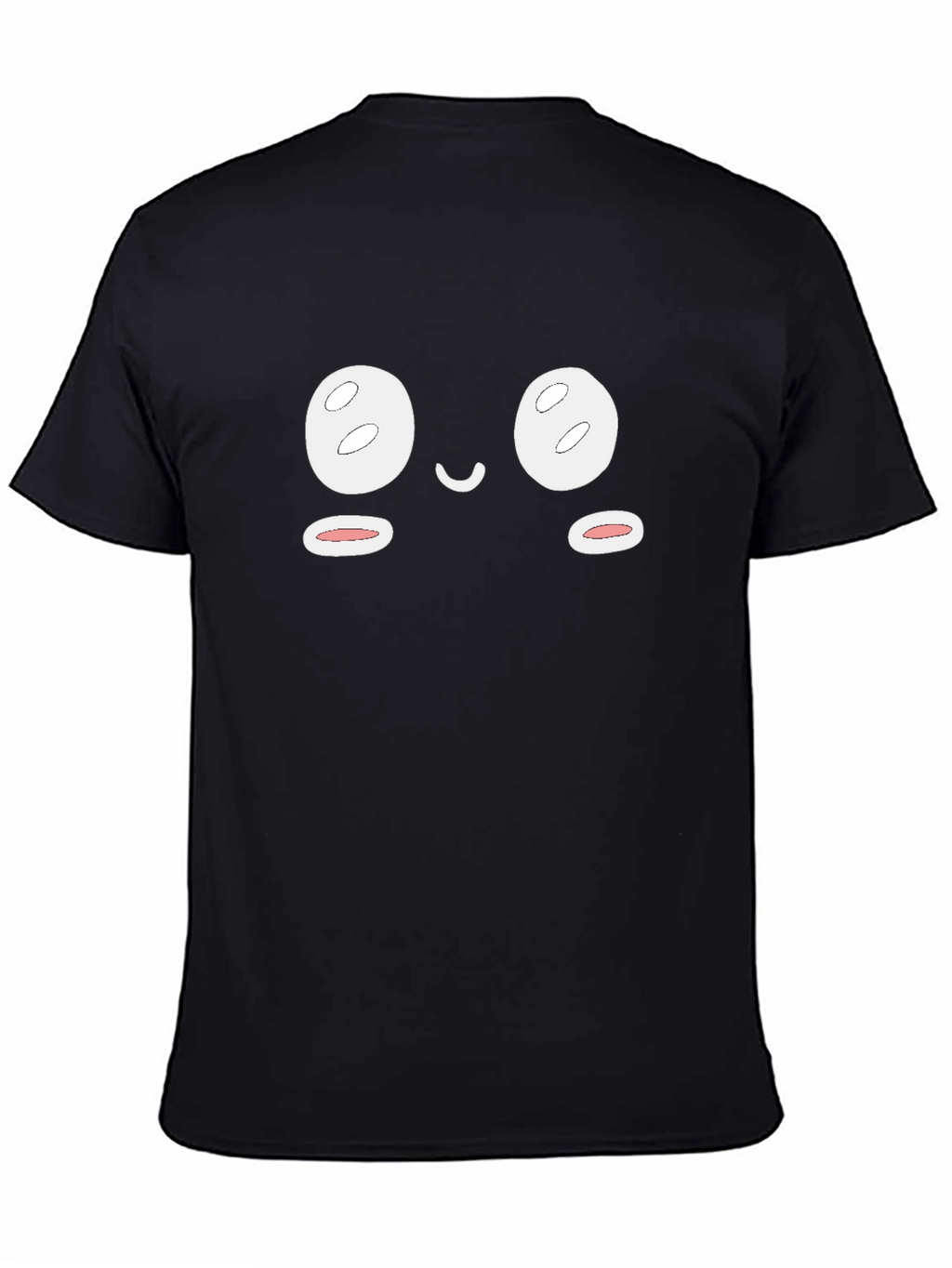 Cute Face Graphic Black T-Shirt