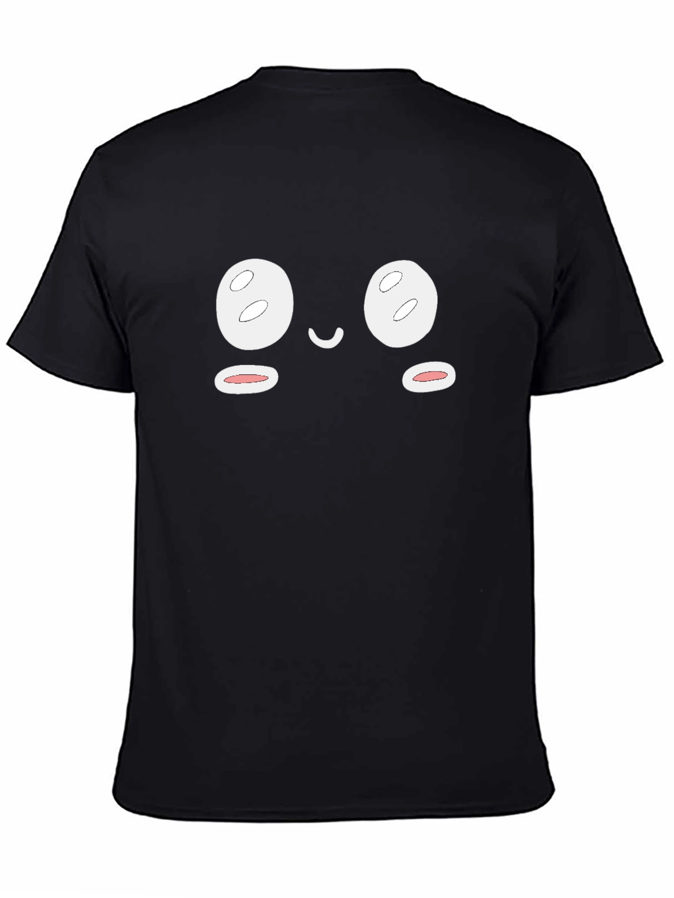 Cute Face Graphic Black T-Shirt