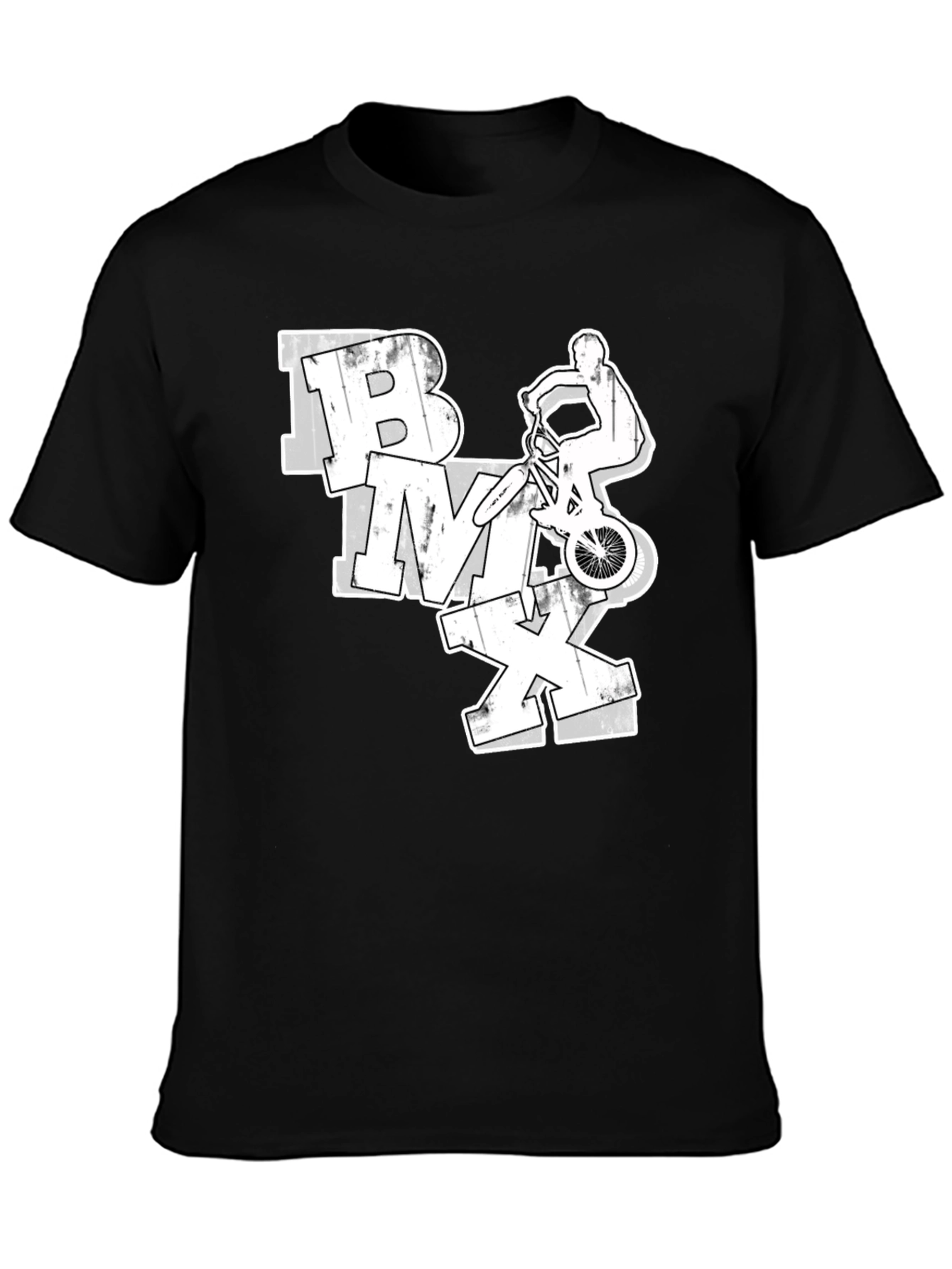 BMX Rider Graphic Tee - Black Casual Shirt