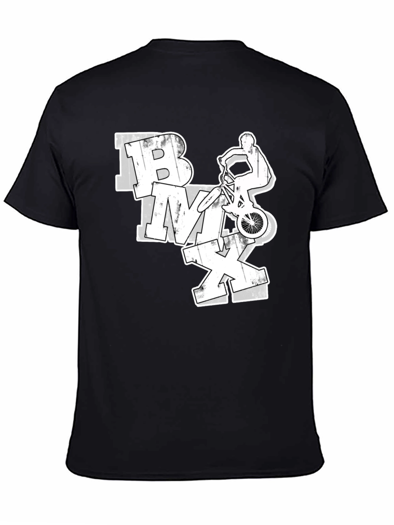 BMX Rider Graphic Tee - Black Casual Shirt