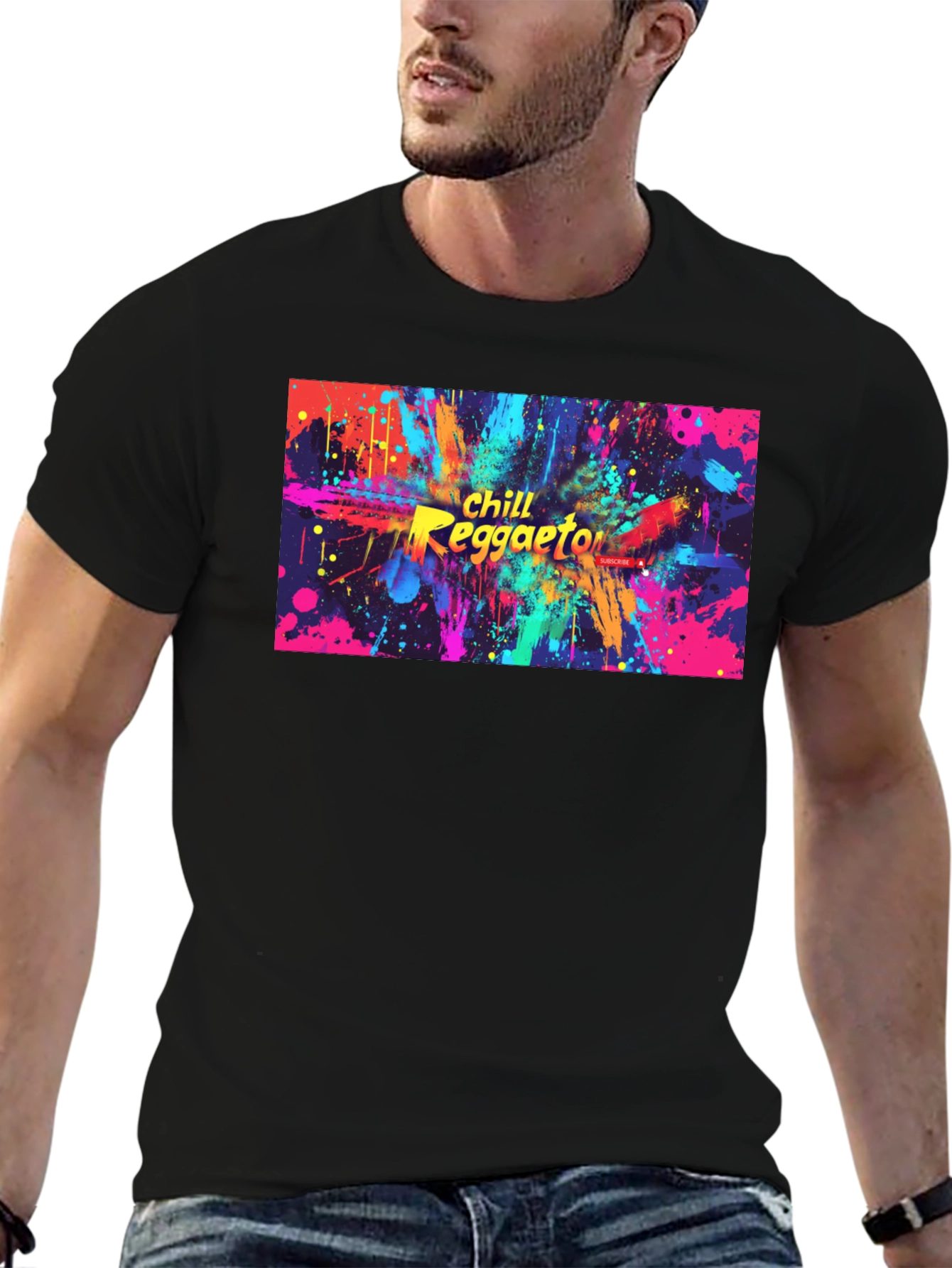 Chill Reggaeton Black Graphic Tee