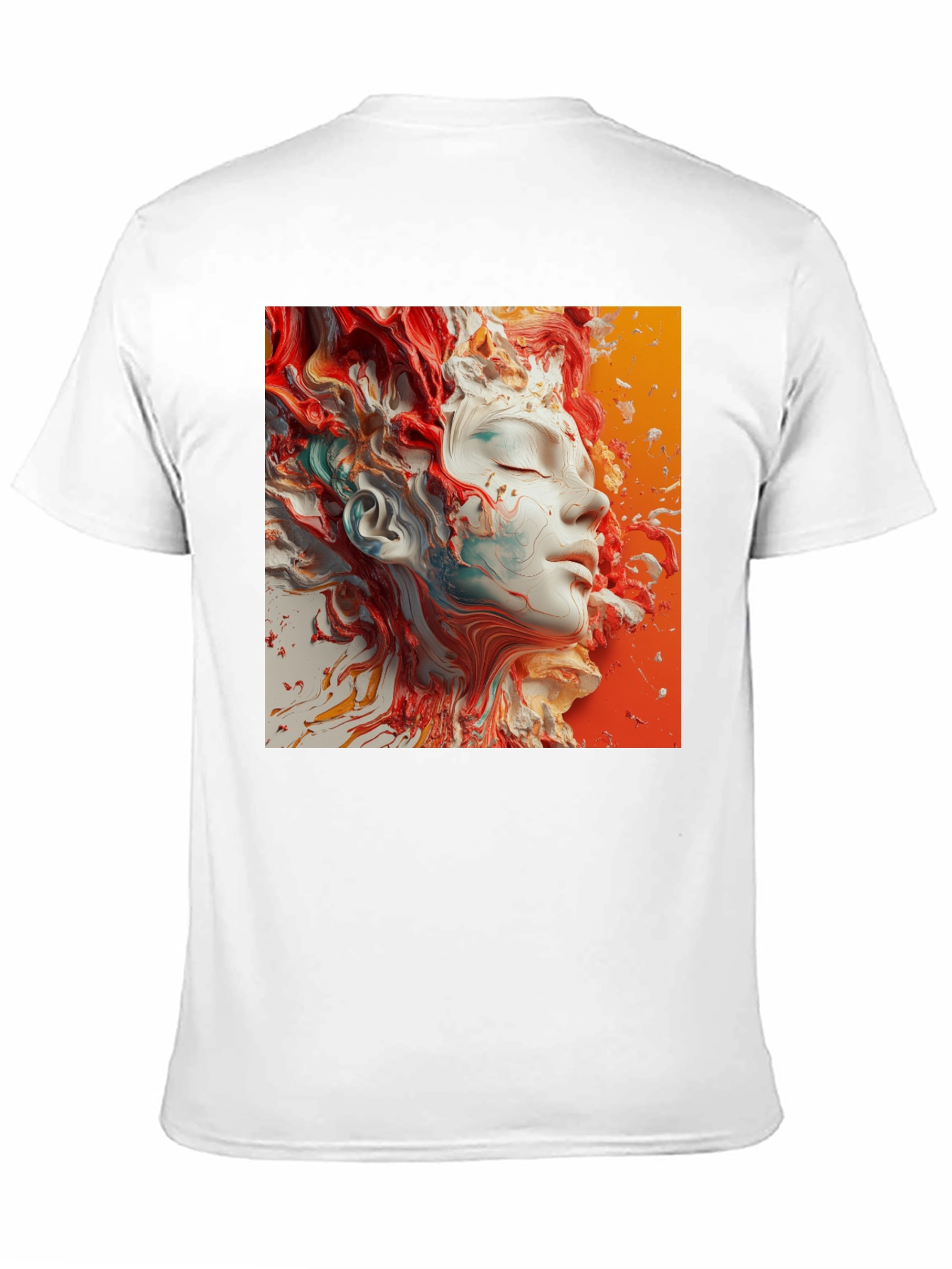 Abstract Face Art Black T-Shirt