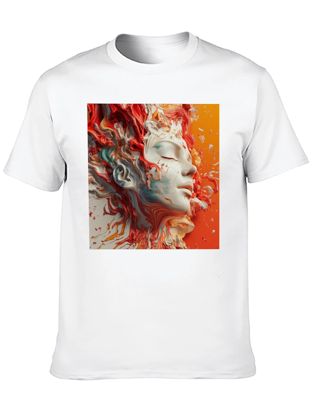 Abstract Face Art Black T-Shirt