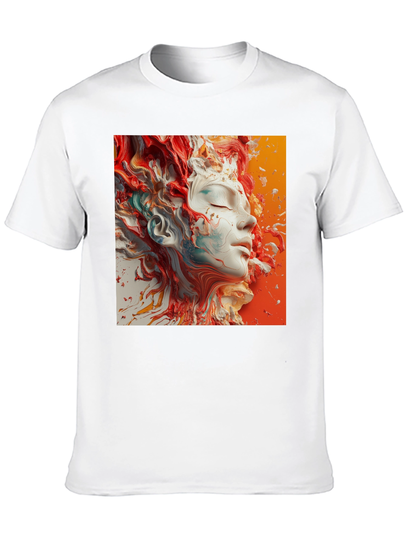 Abstract Face Art Black T-Shirt