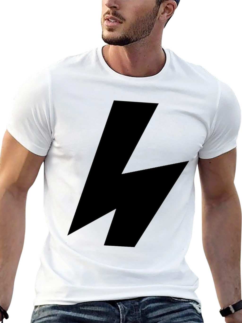 Bold Lightning Bolt Black T-Shirt