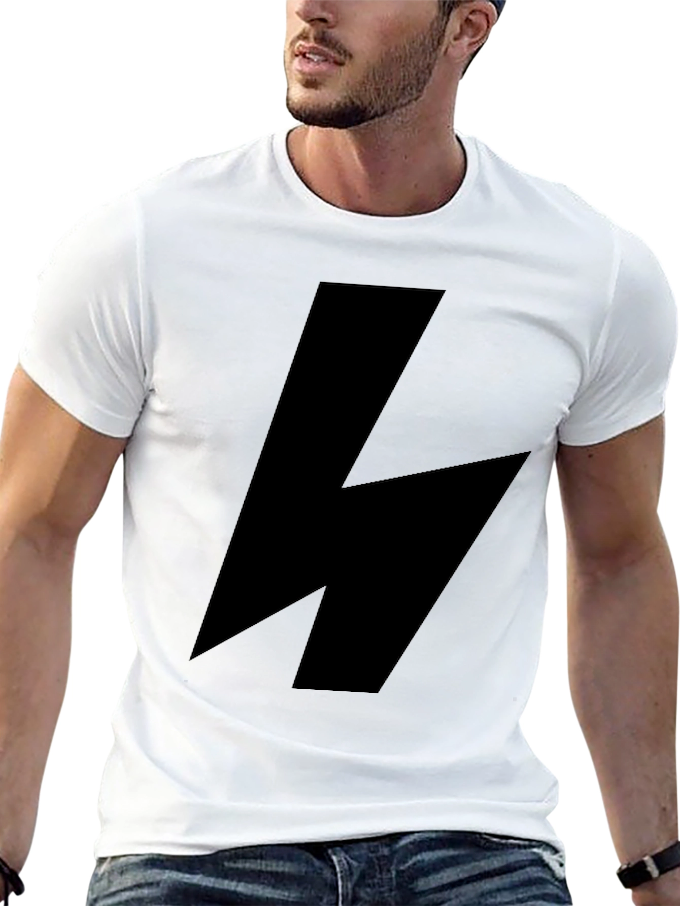 Bold Lightning Bolt Black T-Shirt