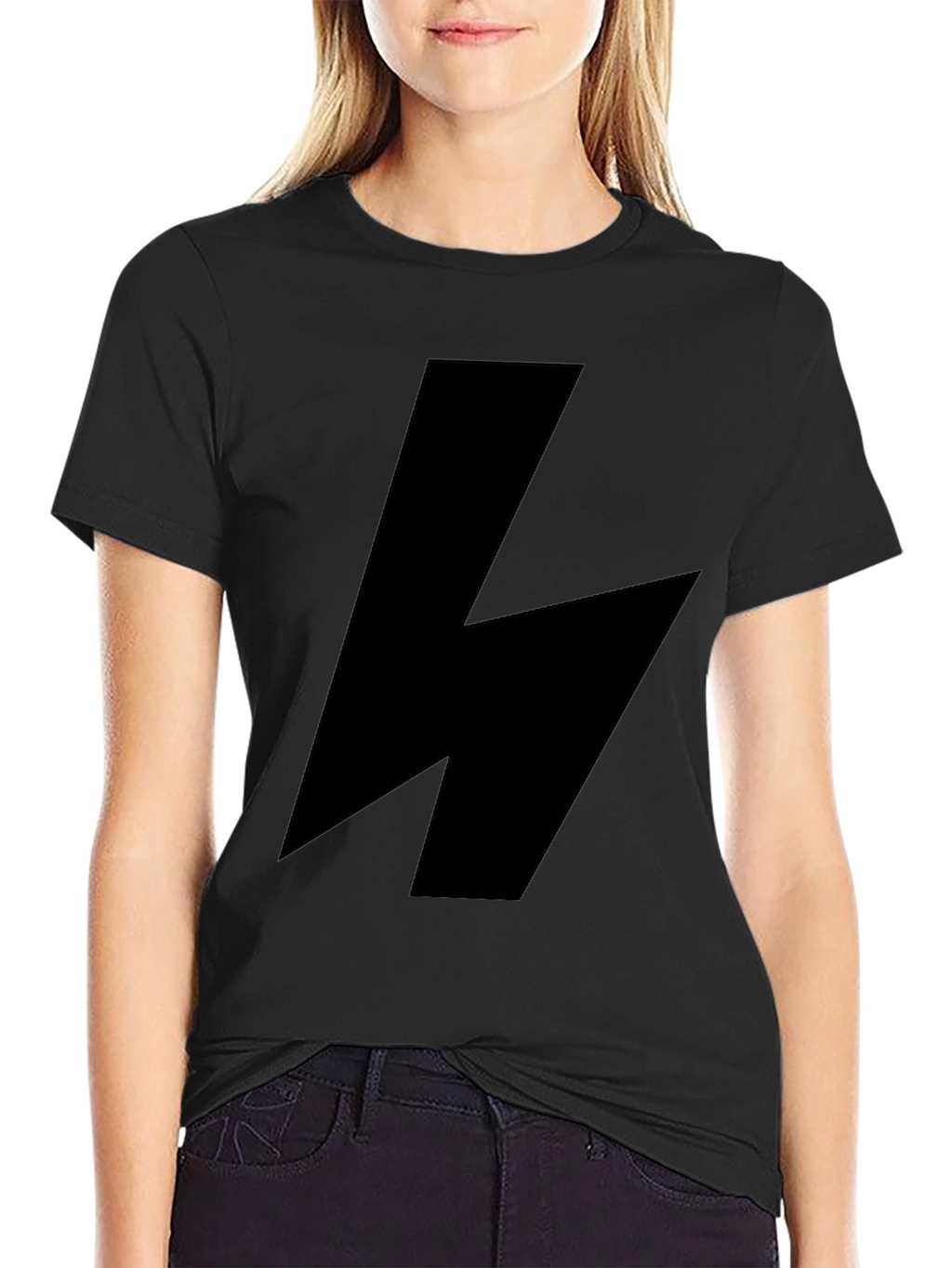 Bold Lightning Bolt Black T-Shirt