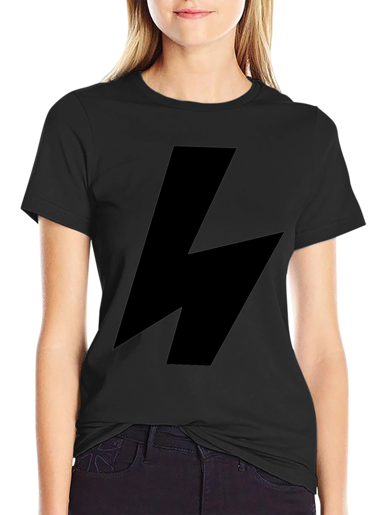 Bold Lightning Bolt Black T-Shirt