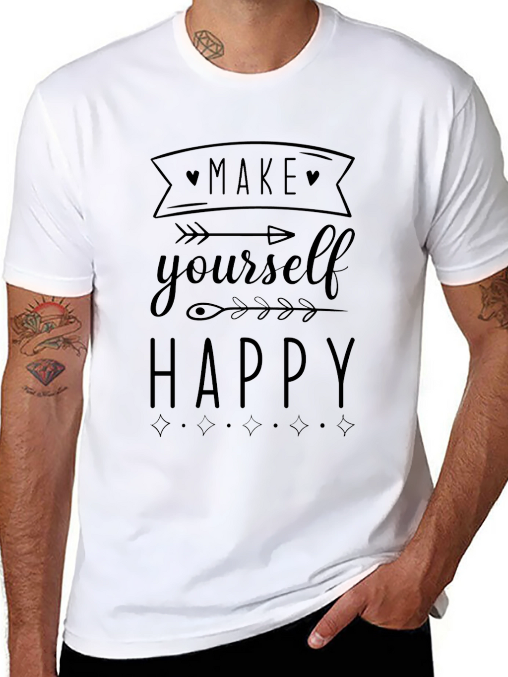 Make Yourself Happy Black T-Shirt