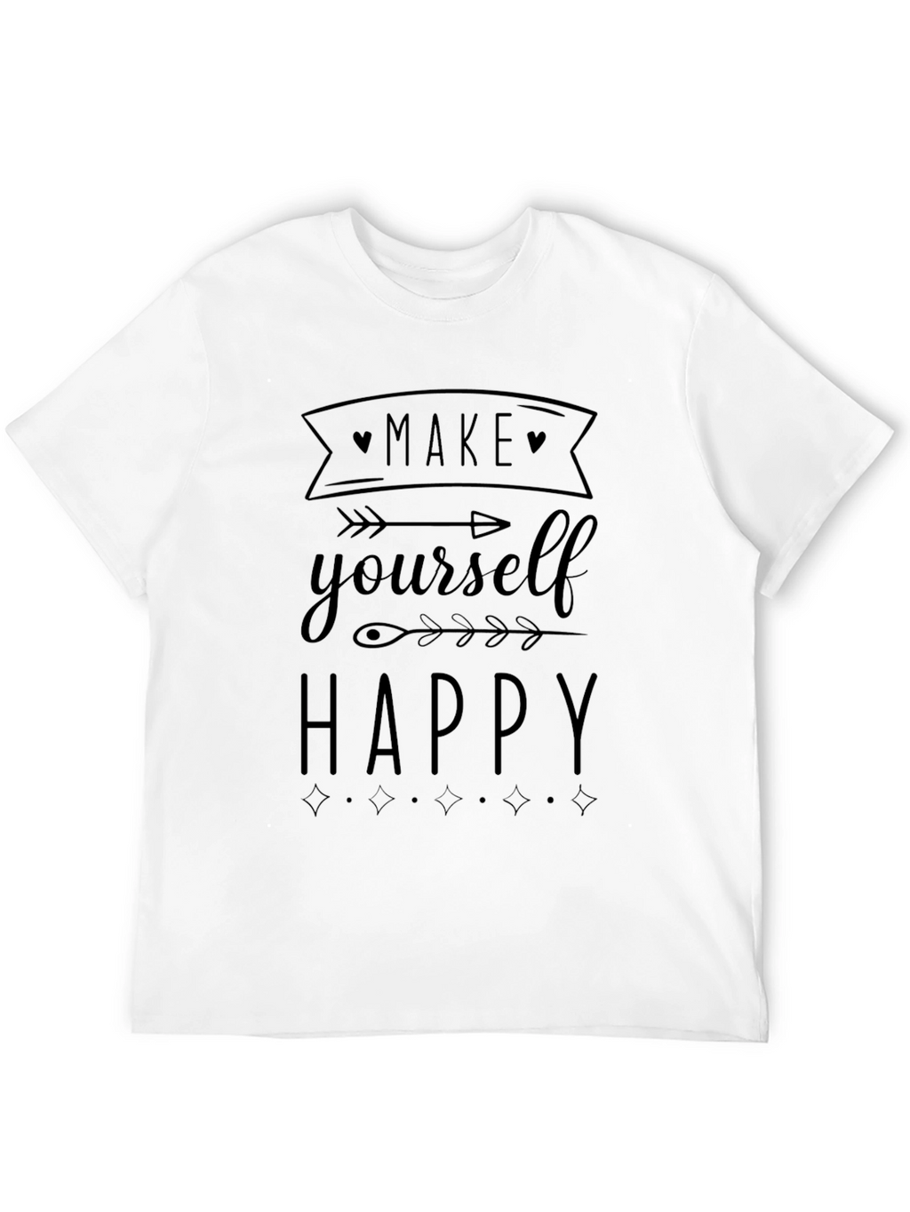 Make Yourself Happy Black T-Shirt