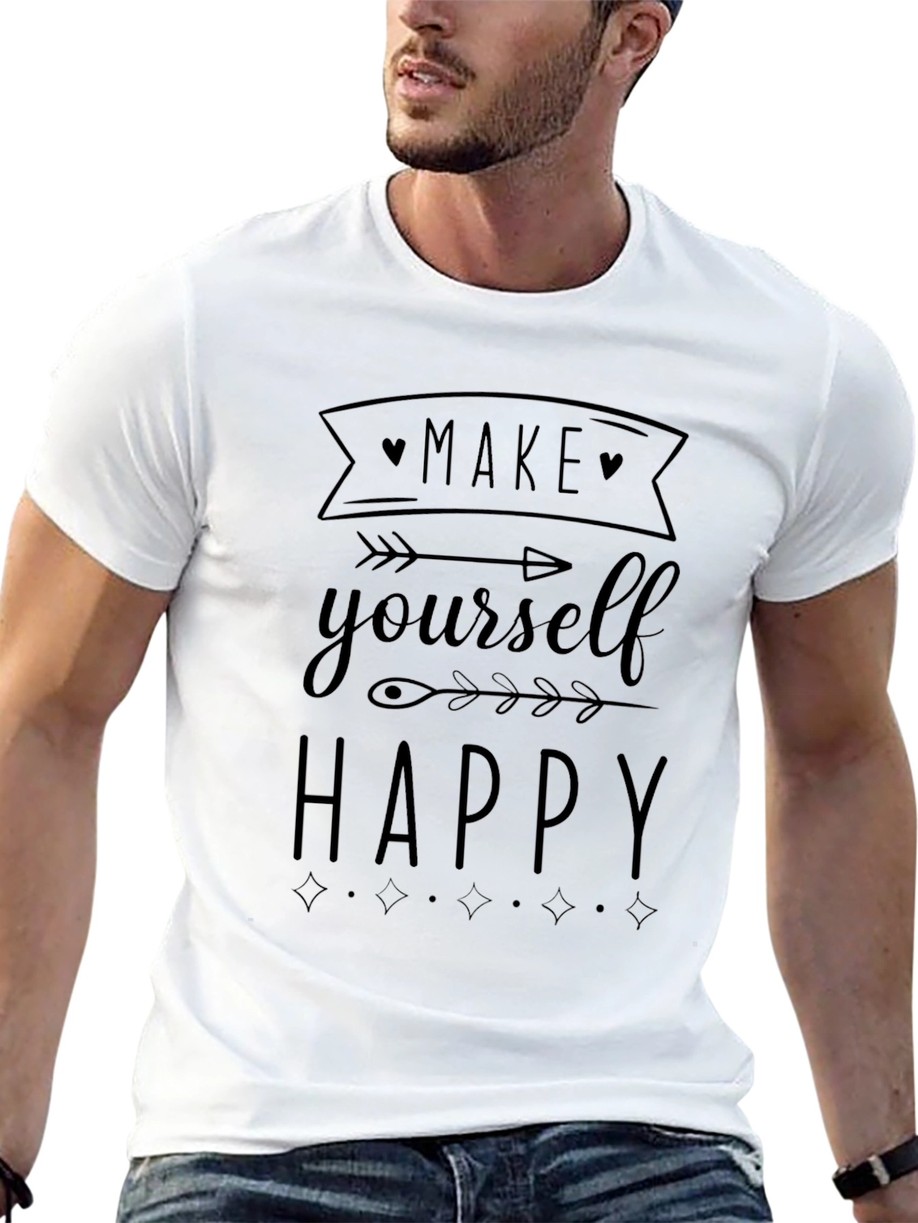 Make Yourself Happy Black T-Shirt