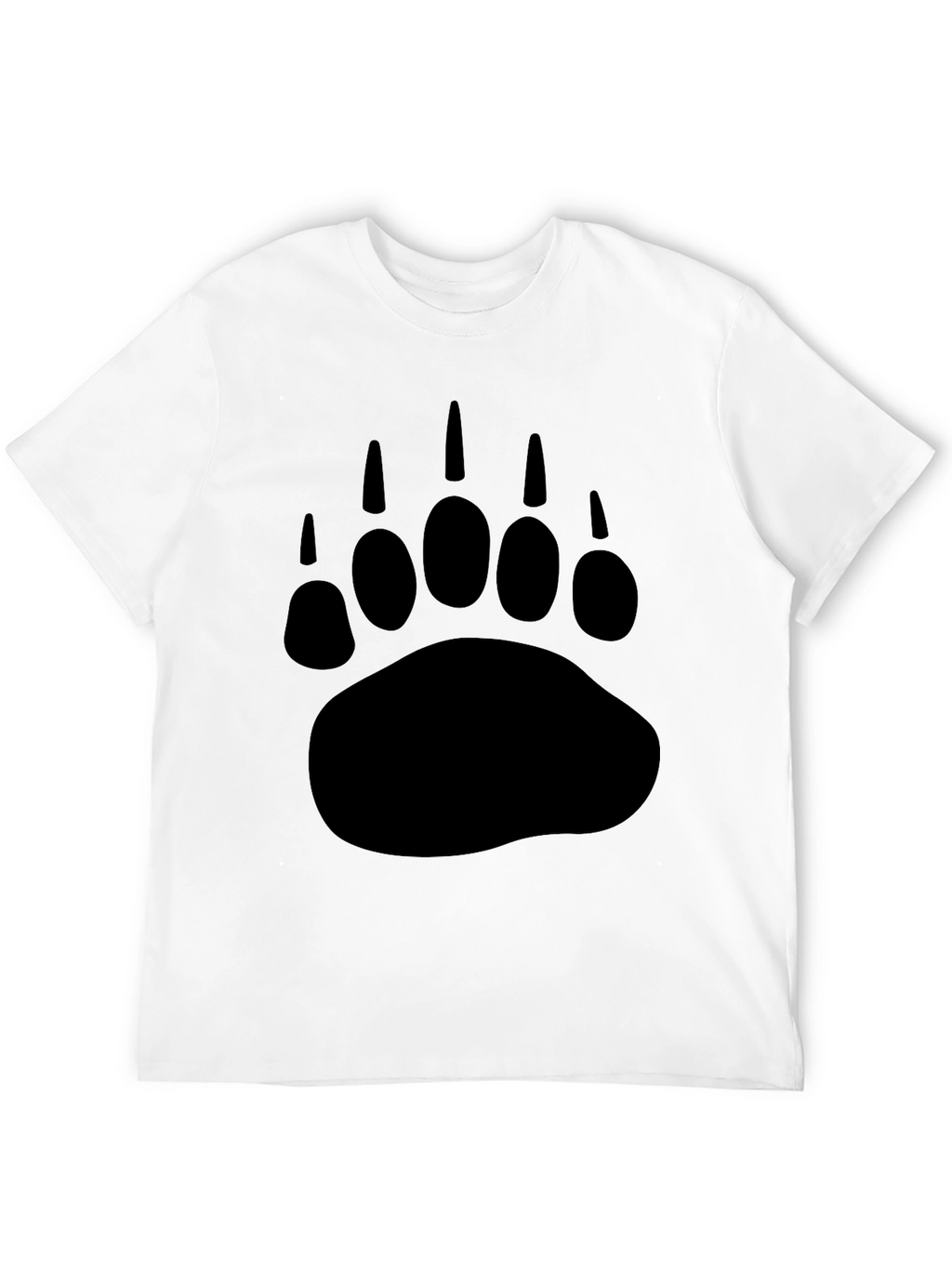 Black Bear Paw Print Graphic T-Shirt