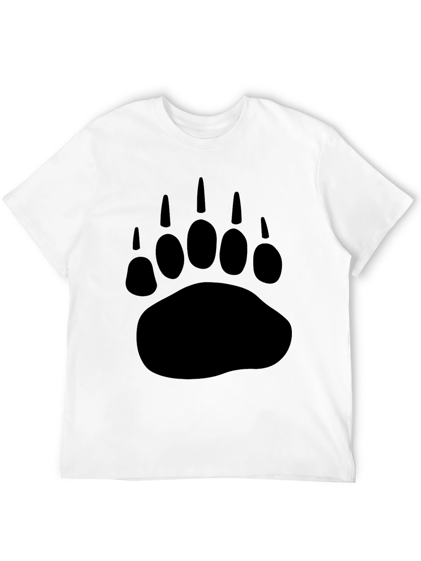 Black Bear Paw Print Graphic T-Shirt