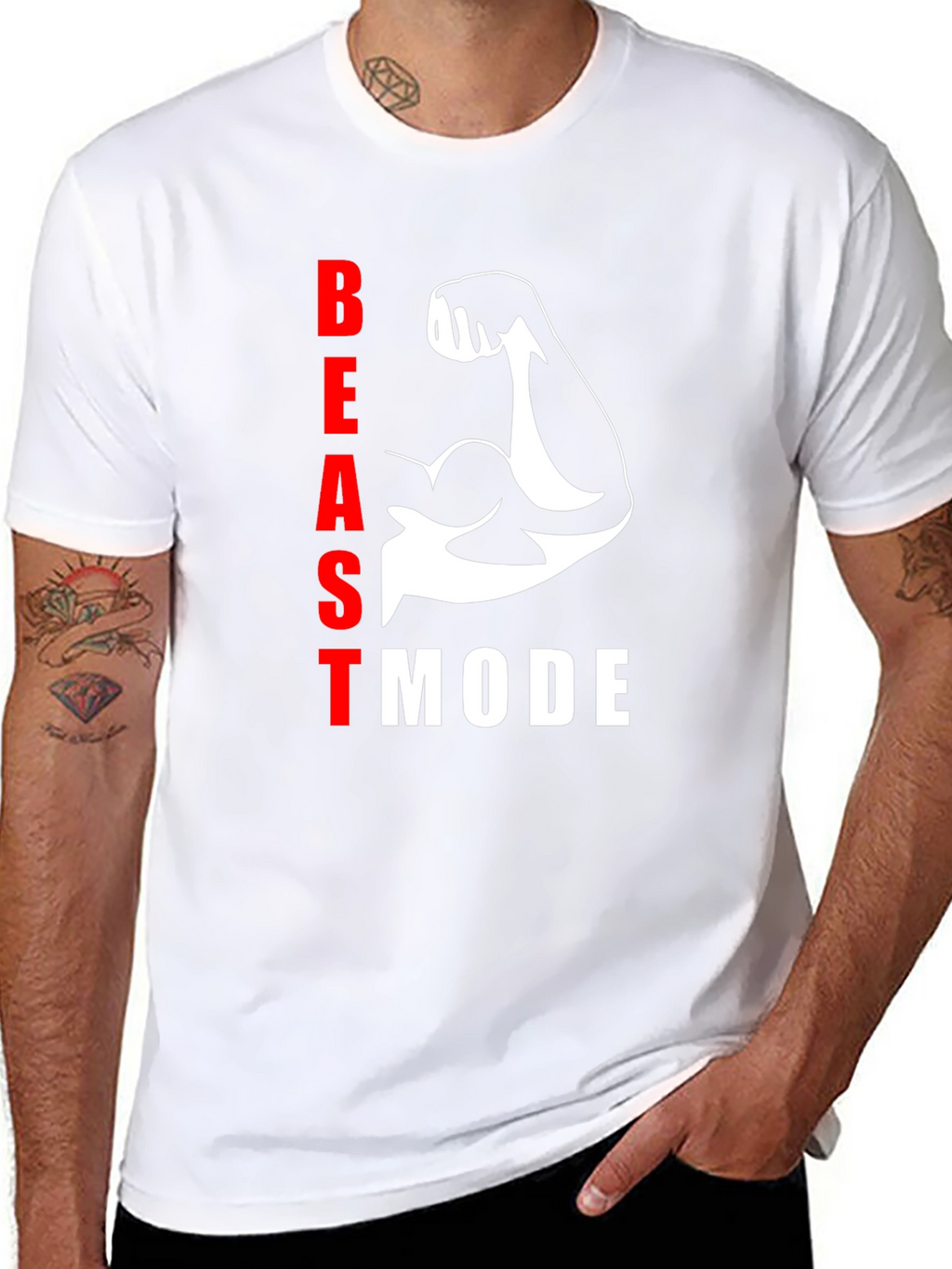 Beast Mode Black T-Shirt - Gym Motivation