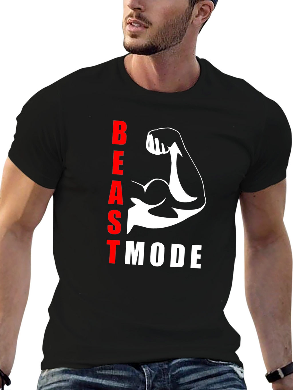 Beast Mode Black T-Shirt - Gym Motivation