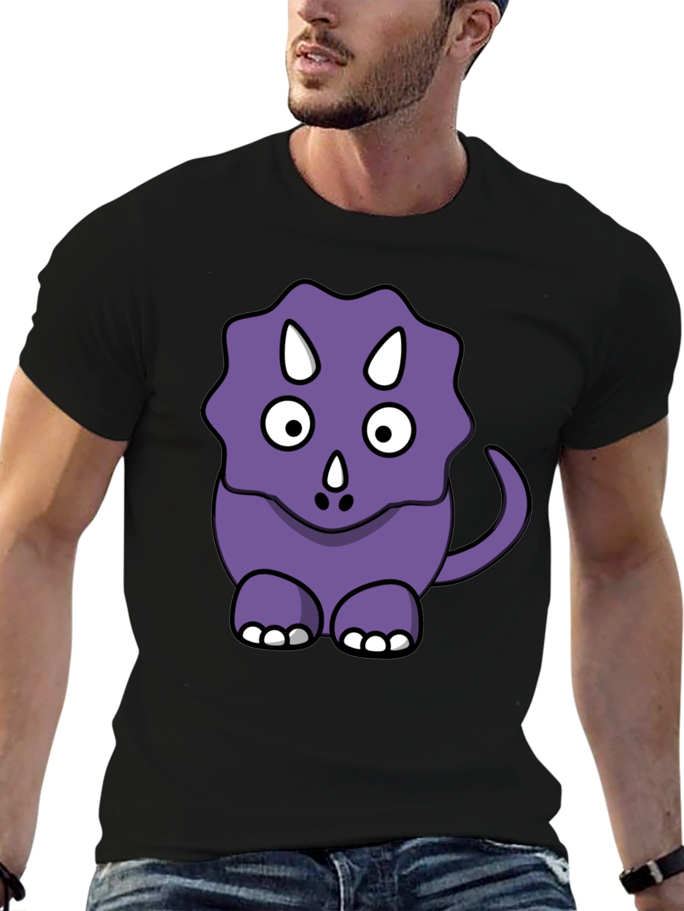 Cute Purple Cartoon Dinosaur T-Shirt