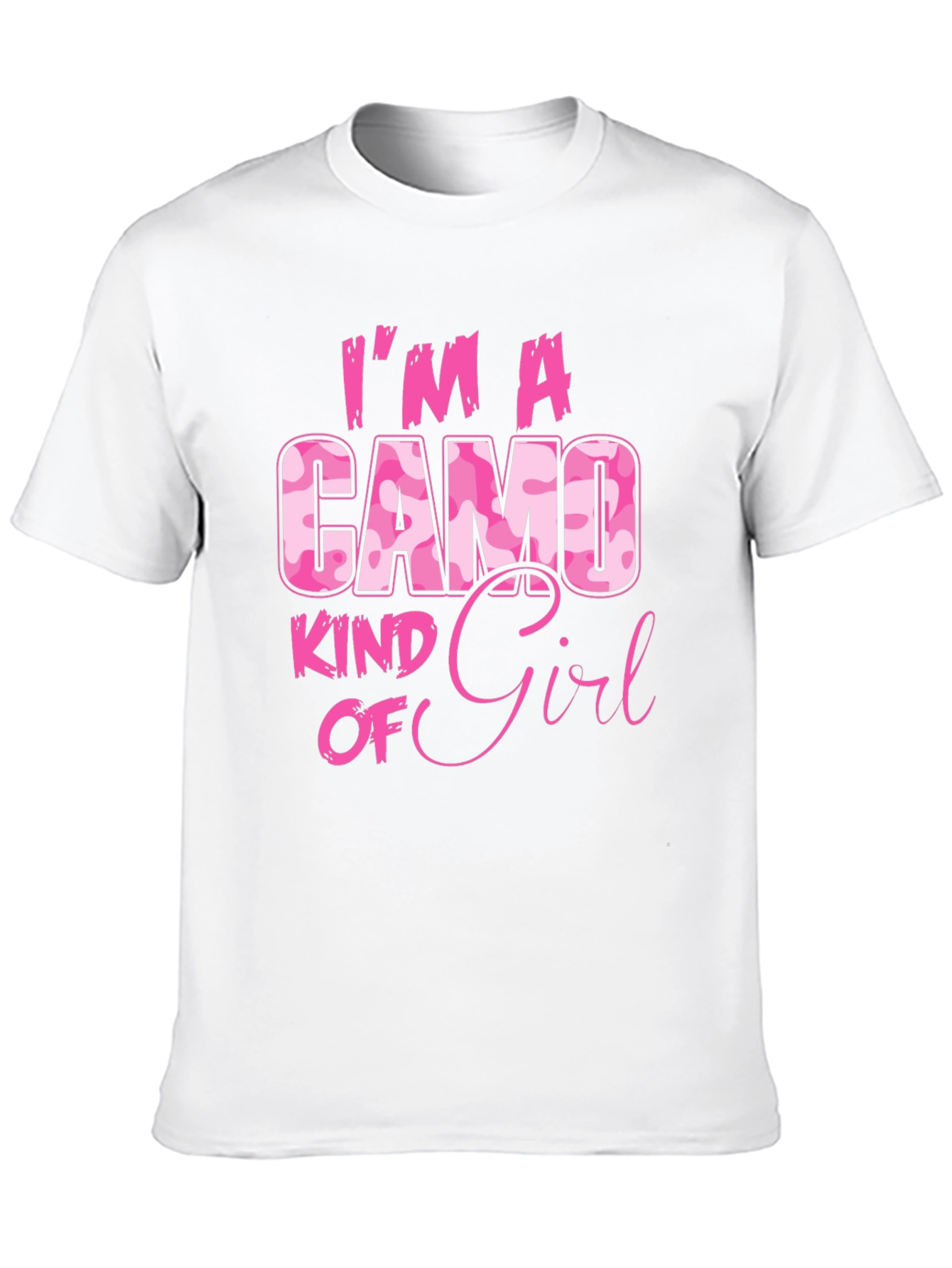 Camo Kind of Girl Graphic Tee - Pink Camouflage