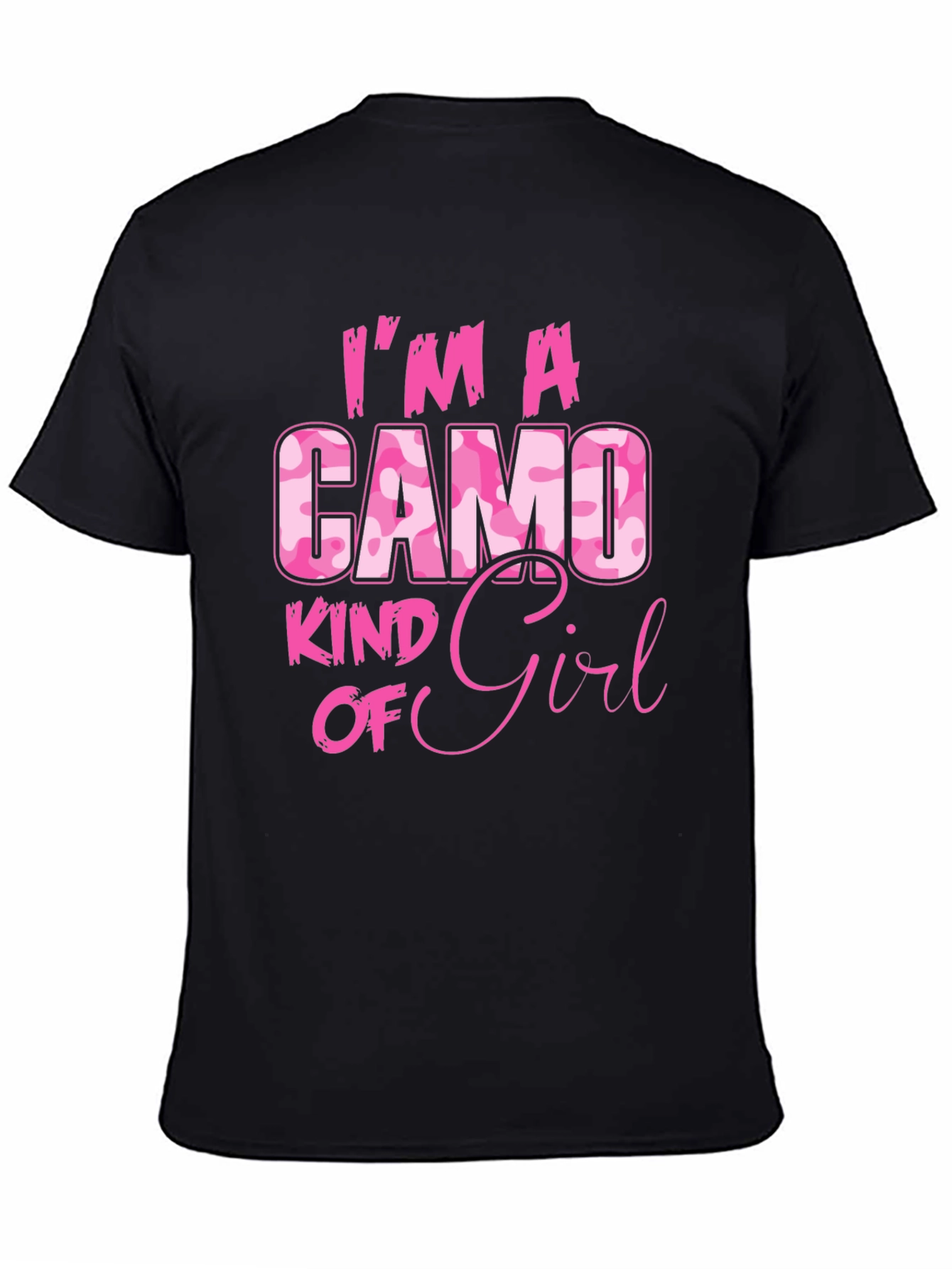 Camo Kind of Girl Graphic Tee - Pink Camouflage